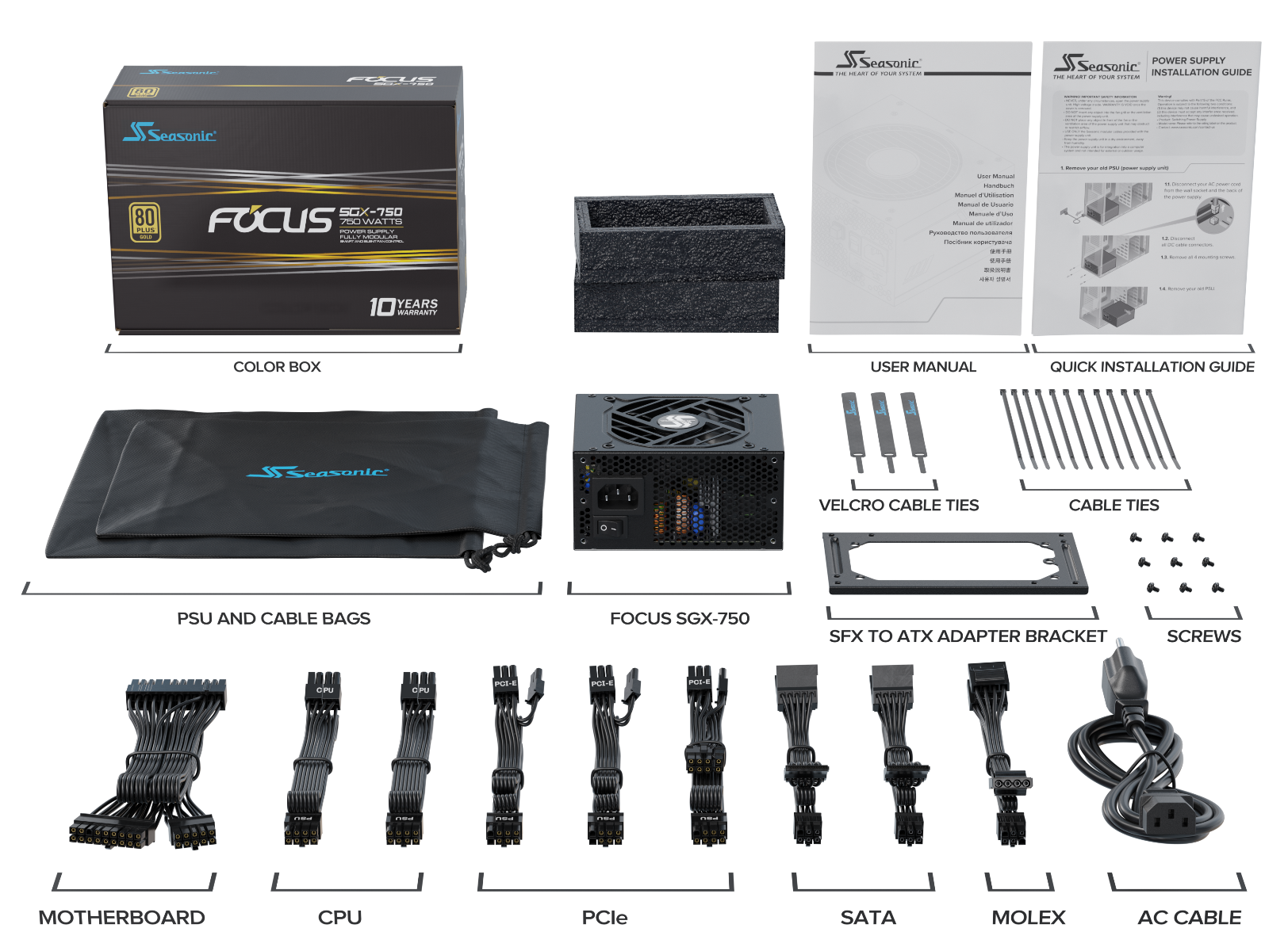Seasonic Netzteil »FOCUS SGX-750«, 80 PLUS Gold-Zertifizierung