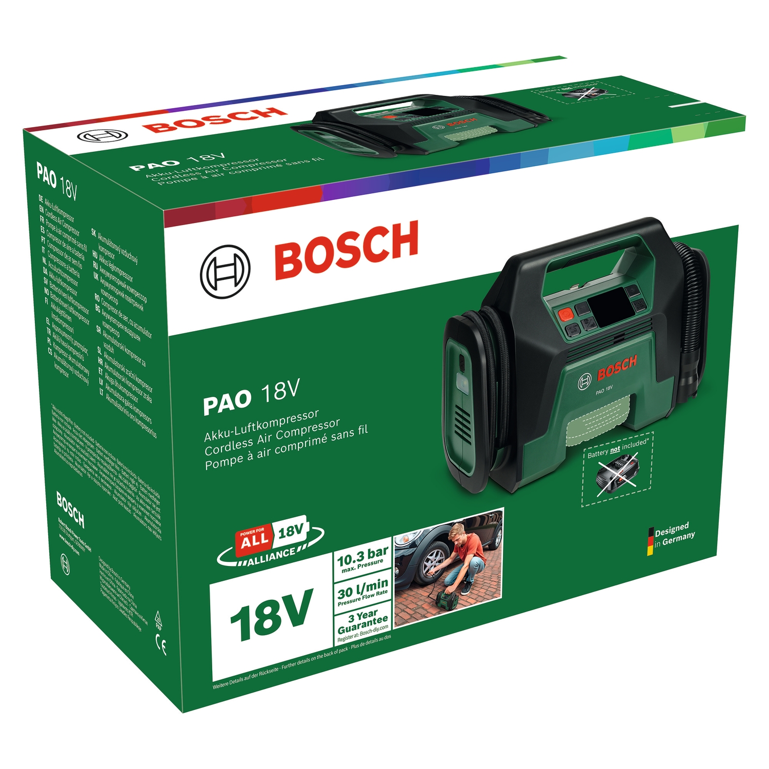 Bosch Home & Garden Akku-Luftpumpe »PAO 18V solo« für Reifen und große Schlauchboote, ohne Akku und Ladegerät
