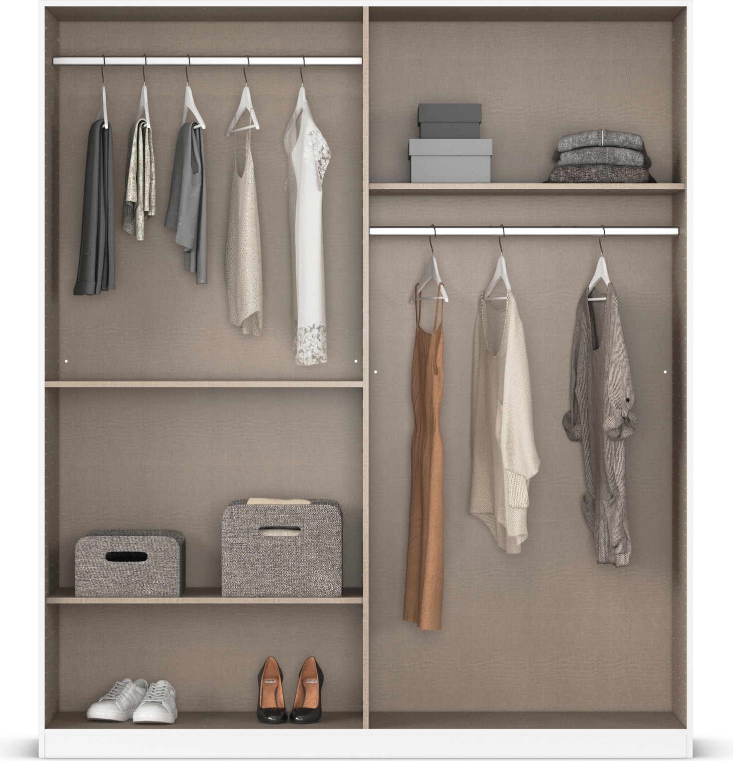 rauch Drehtürenschrank »Kleiderschrank Schrank Garderobe MAIKA mit Dekor-Front«, 2 Schubladen, in verschiedenen Breiten, Höhen, Farben, MADE IN GERMANY