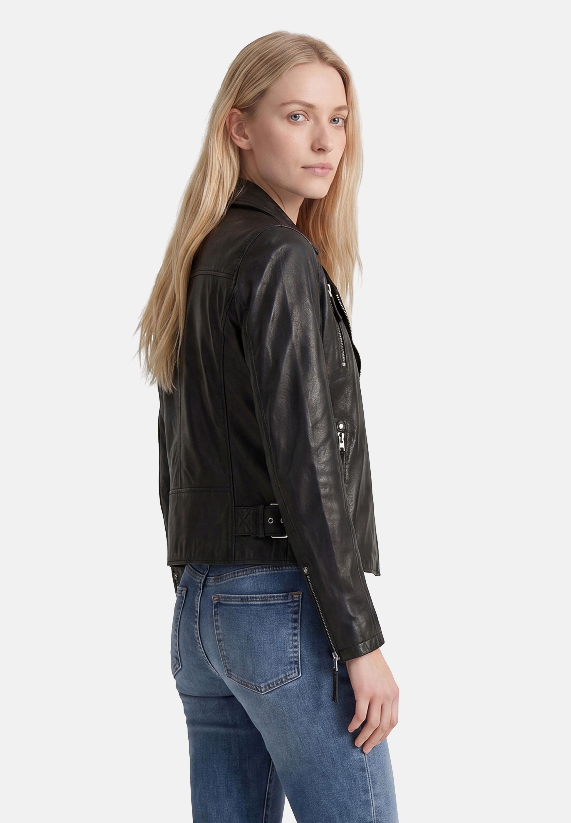 Apple of Eden Lederjacke »Apple of Eden Lederjacke« ohne Kapuze taillierte Schnittform