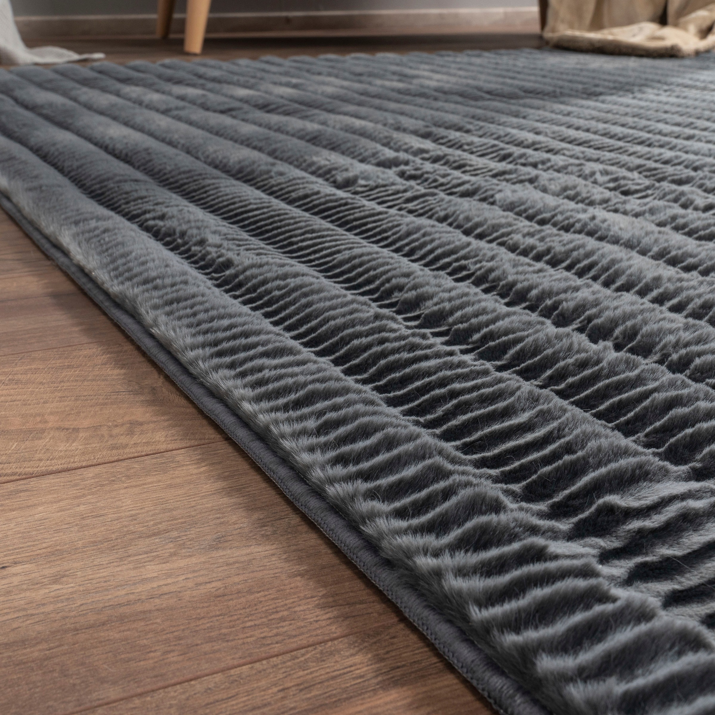 Paco Home Hochflor-Teppich »Arnheim 743«, rechteckig, 27 mm Höhe, Uni Farben, Wellen Muster, besonders weich, Hoch-Tief Effekt