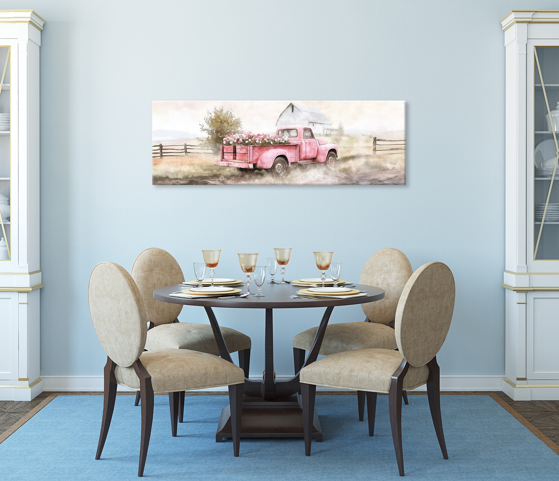 Bönninghoff Ölgemälde »handarbeit BLUMEN 40x120 cm – Wandbild Kunst Deko modern« Felder | Landschaften 1 Stk. tlg. handgefertigt, jedes Bild ein Unikat