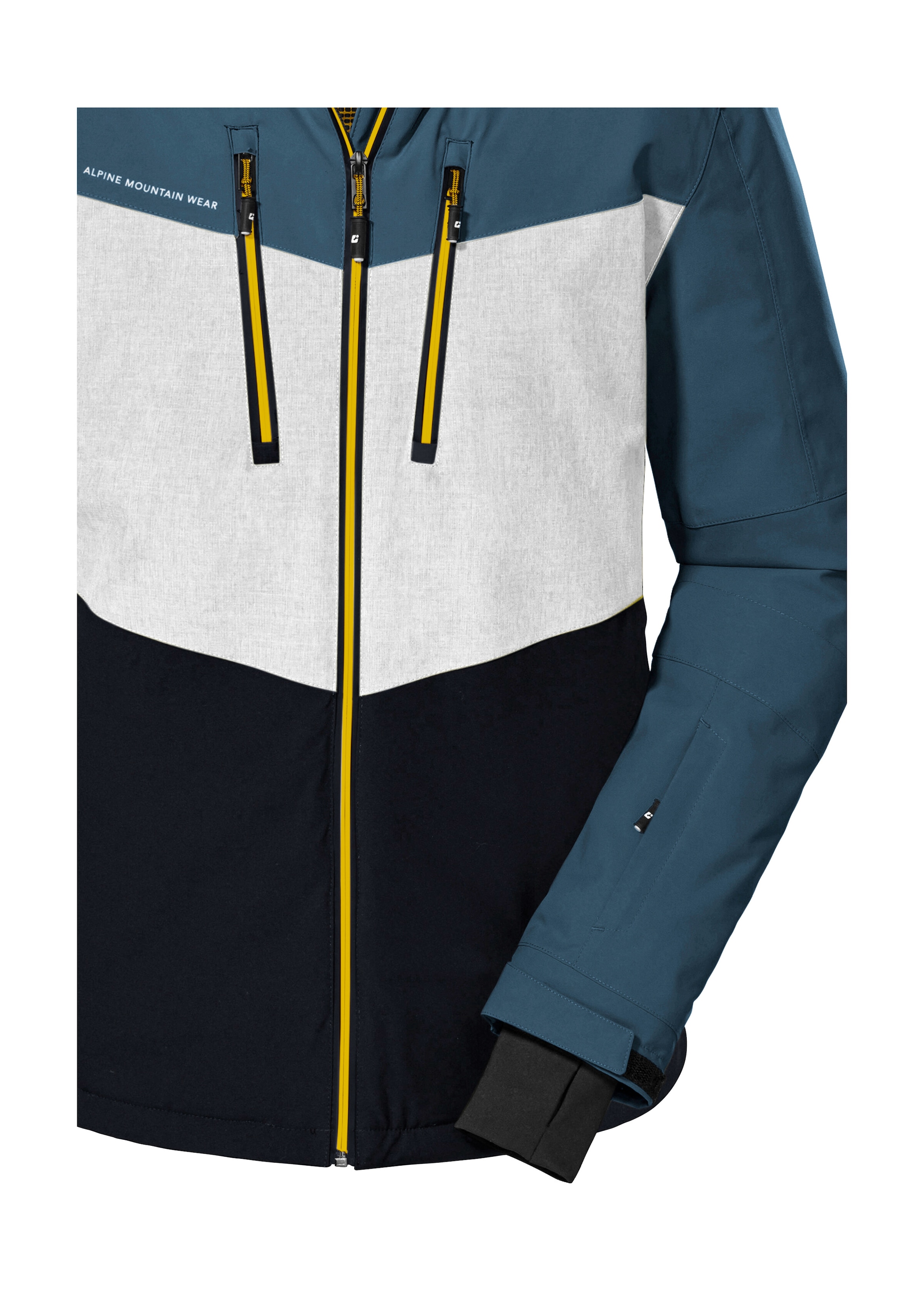 Killtec Skijacke »KSW 45 MN SKI JCKT«, Trendige, wasserdichte Skijacke mit abnehmbarer Kapuze und Schneefang