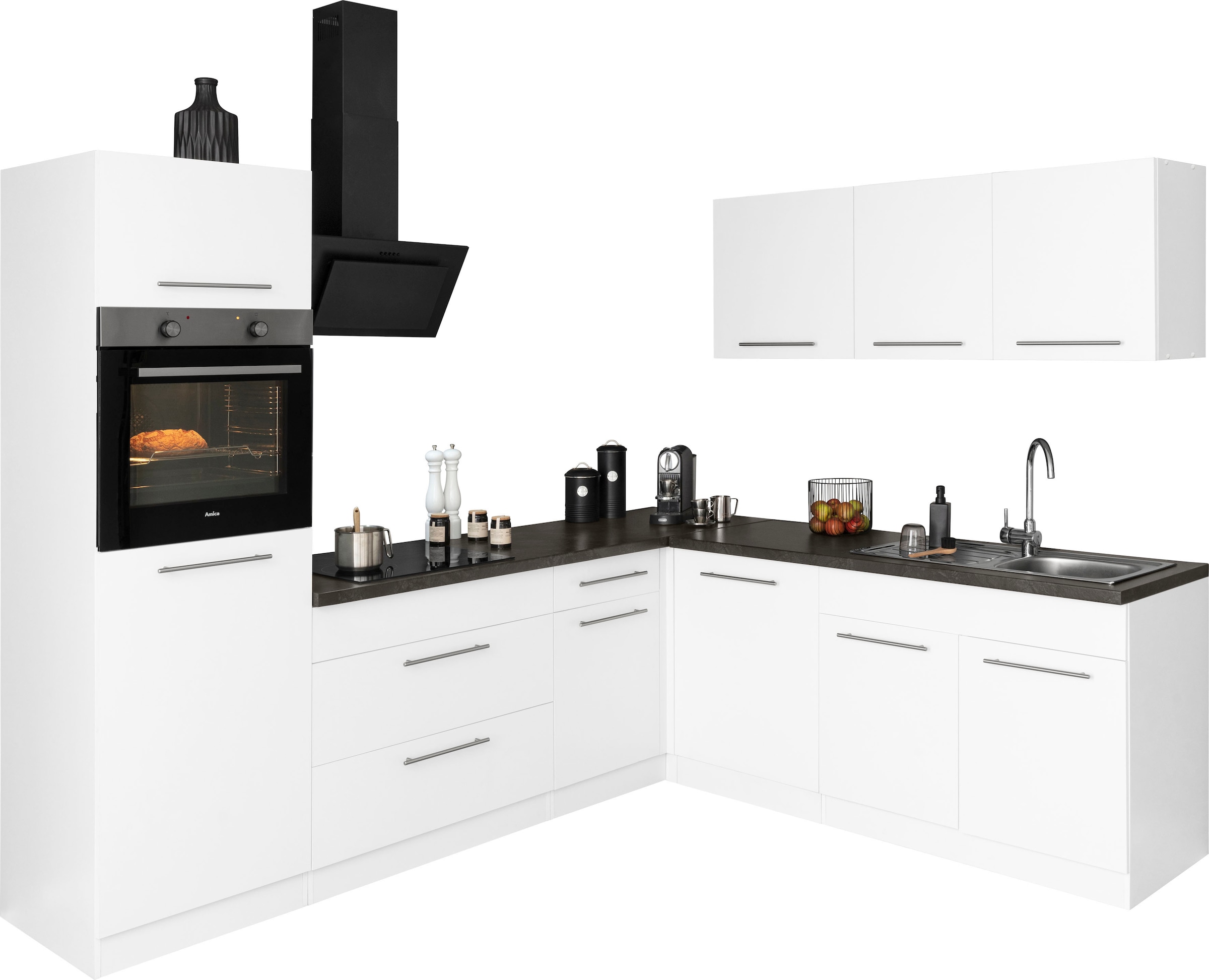 wiho Küchen Winkelküche »Unna«, ohne E-Geräte, Stellbreite 260 x 220 cm  bequem kaufen