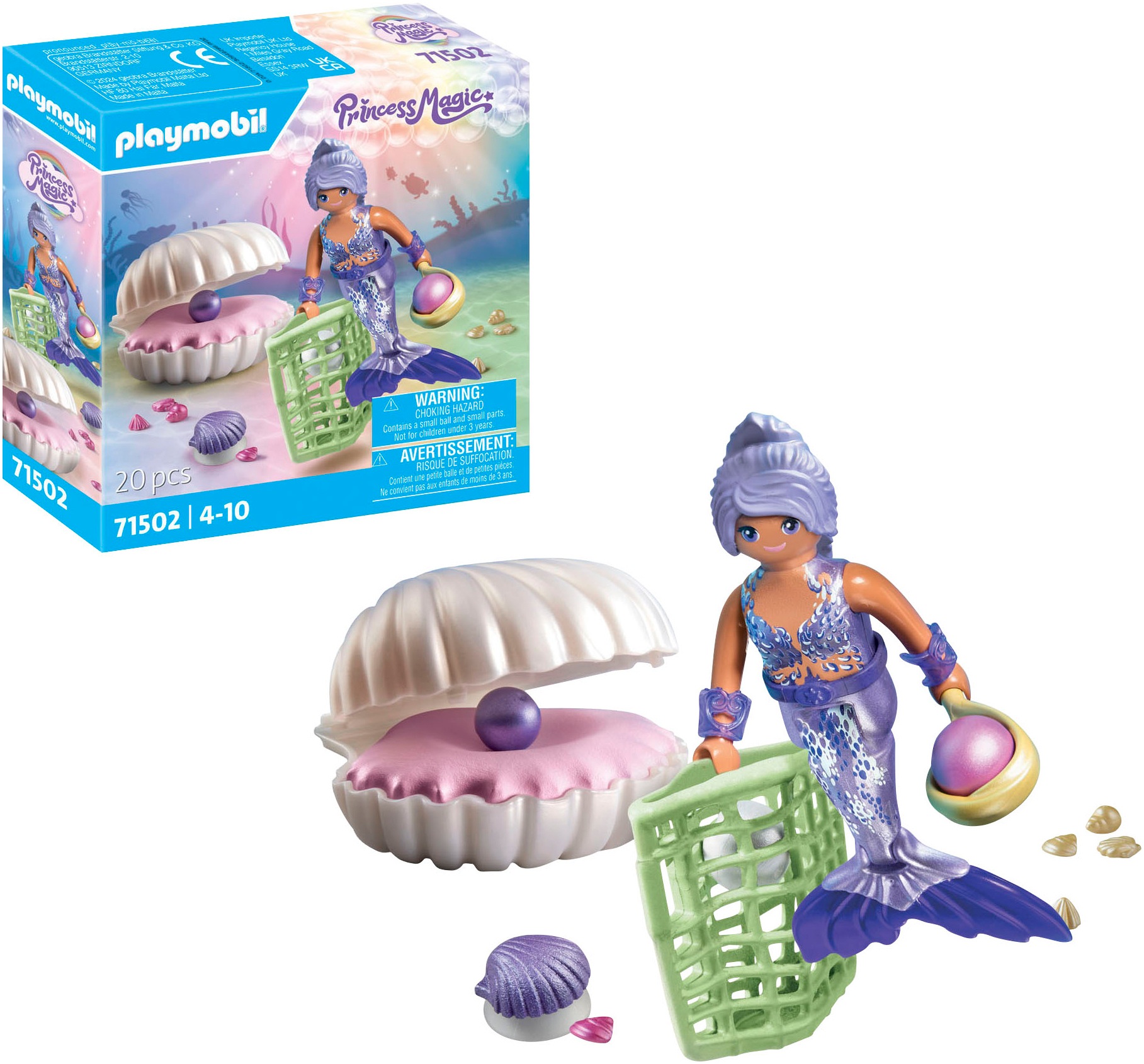 Playmobil® Konstruktions-Spielset »Meerjungfrau mit Perlmuschel (71502), Princess Magic«, (20 St.), Made in Europe