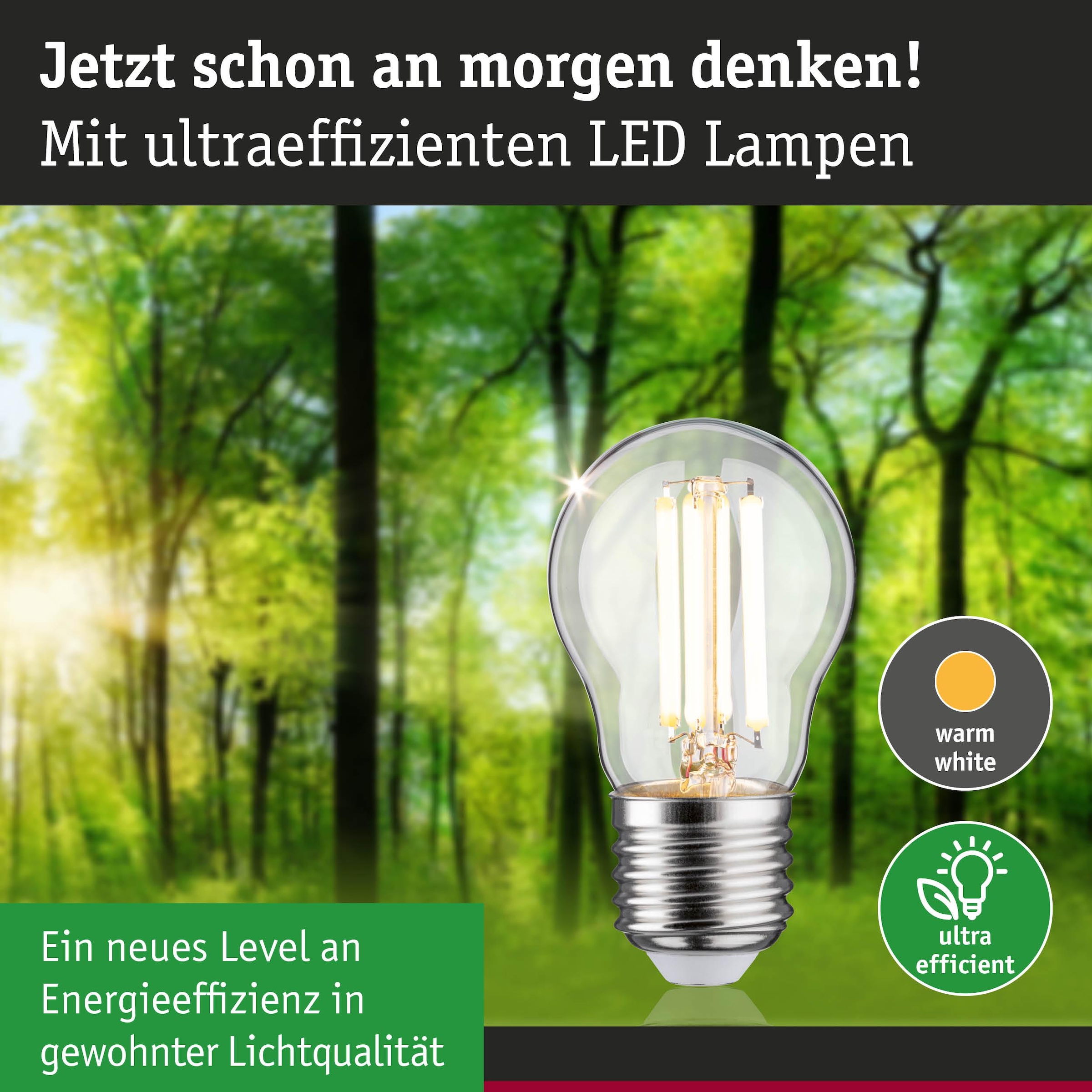 Paulmann LED-Leuchtmittel »Eco-Line Tropfen 525lm 2,5W 3000K klar 230V« E27 1 Stk. Warmweiß