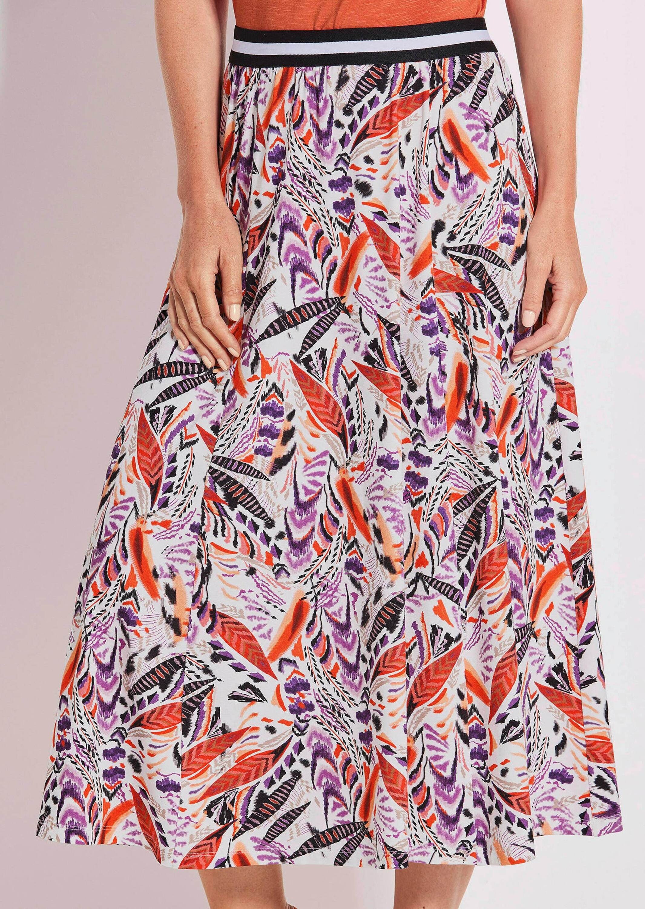 GOLDNER Maxirock »Kurzgröße Midi Ethno Rock mit Gummibund«