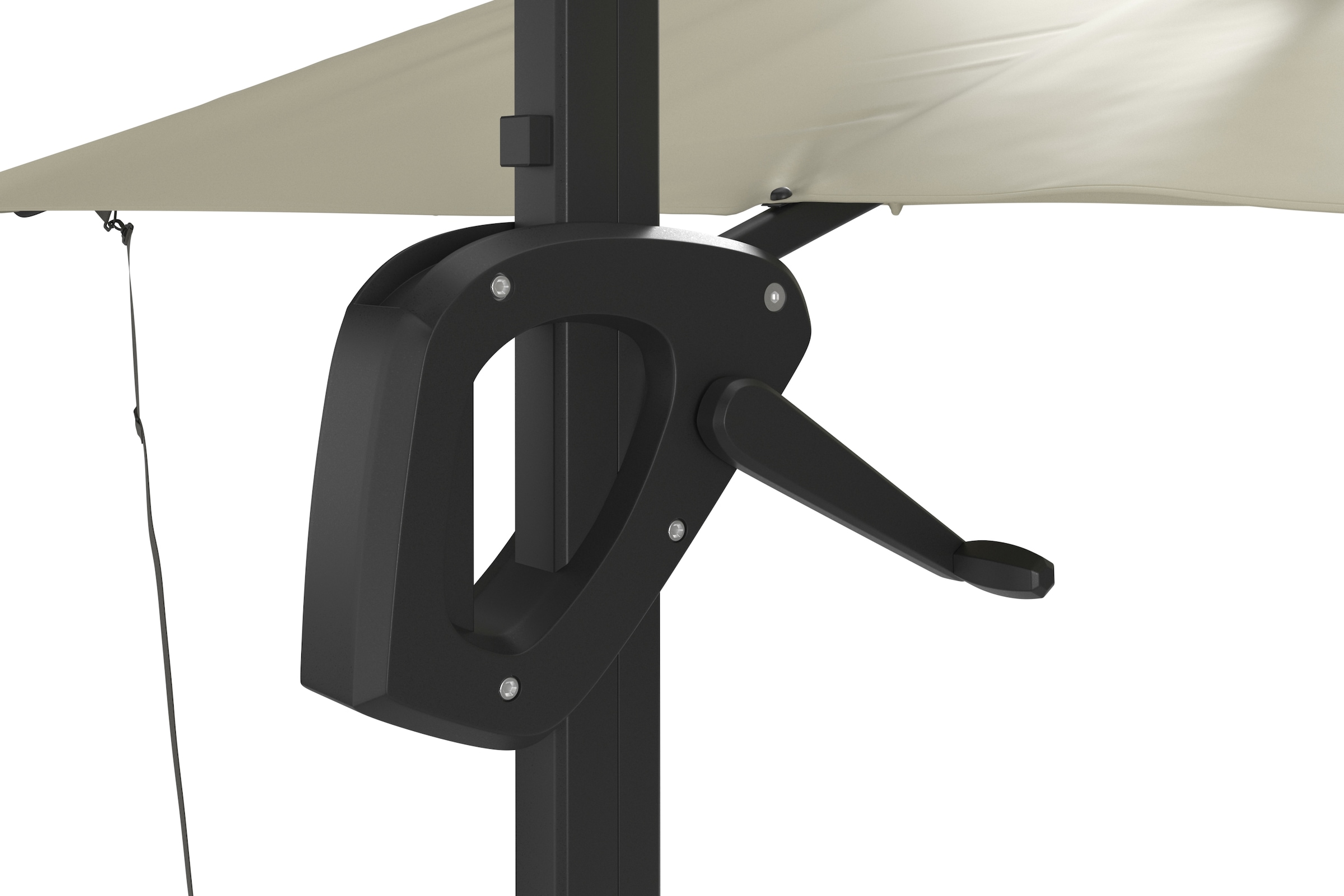 KONIFERA Ampelschirm »»Elba« Twin in anthrazit oder creme erhältlich« BxLxH: 455x263x237 cm, um 360° drehbar