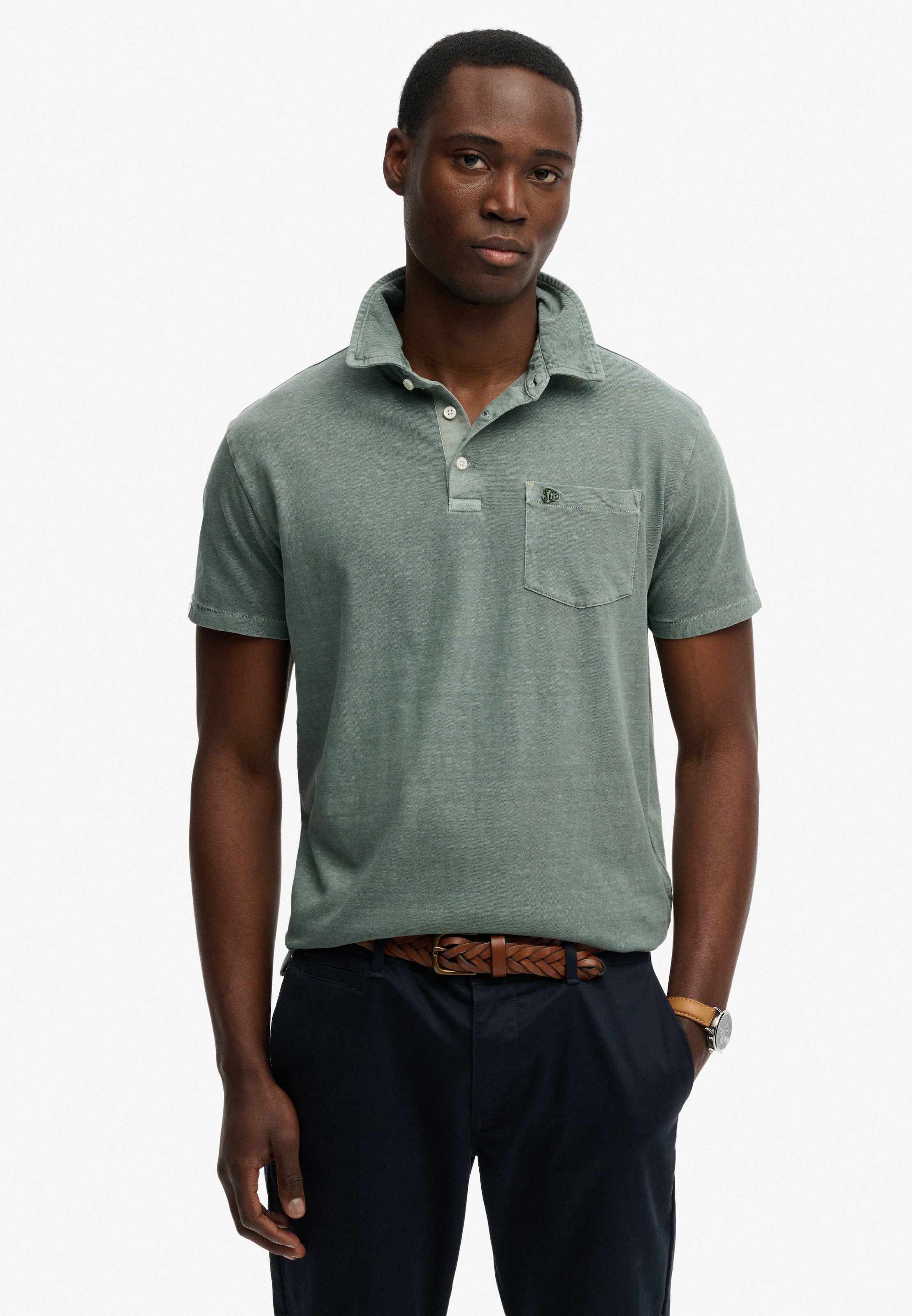 Superdry Poloshirt »CLASSIC COTTON LINEN POLO« aus tollem Baumwoll-Leinen-Mischgewebe