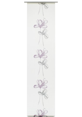 GARDINIA Schiebegardine »Flächenvorhang Stoff Flower mit silbernen Paneelwagen«, (1... kaufen
