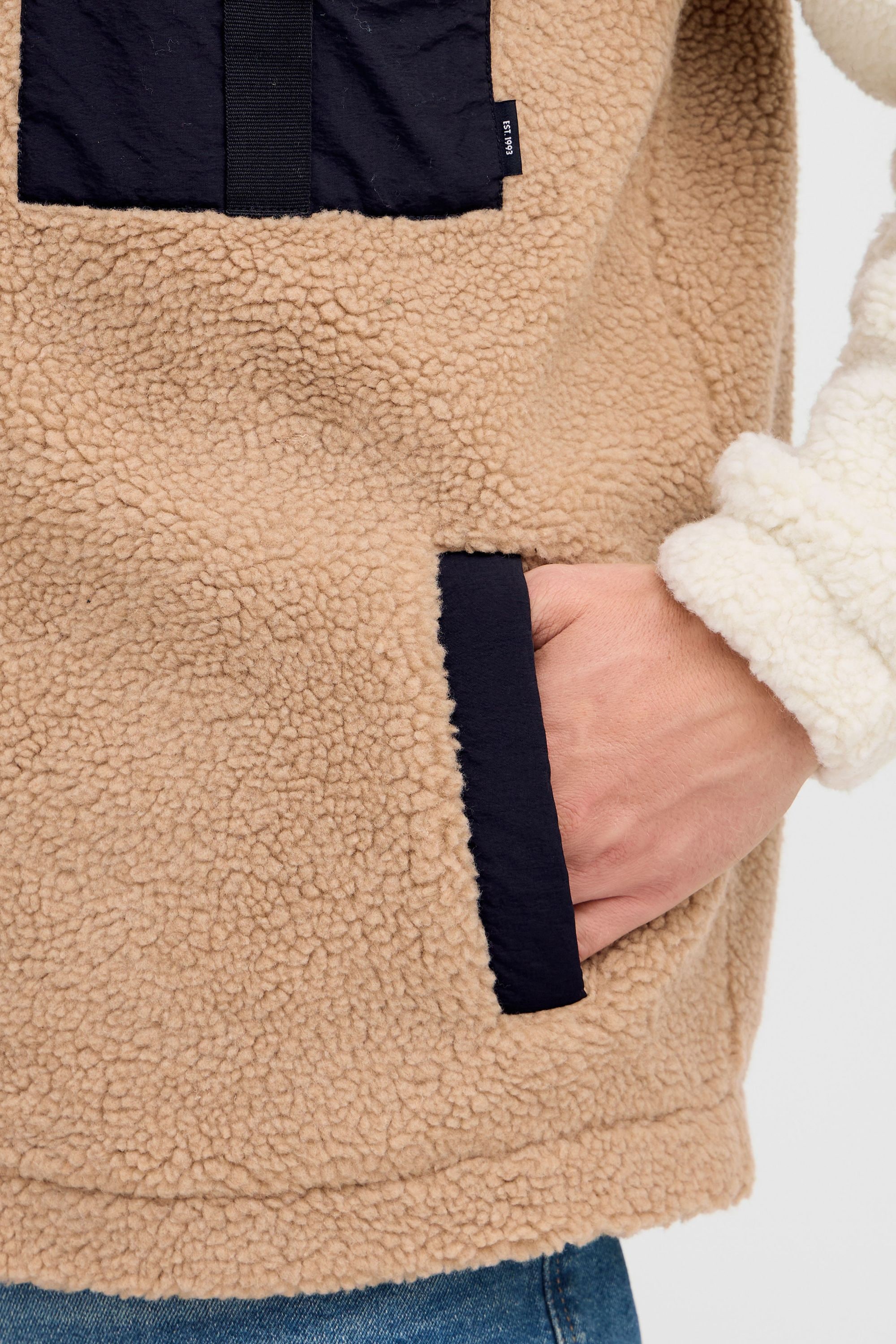 Indicode Fellimitatjacke »Fellimitatjacke IDTrautmar«, ohne Kapuze