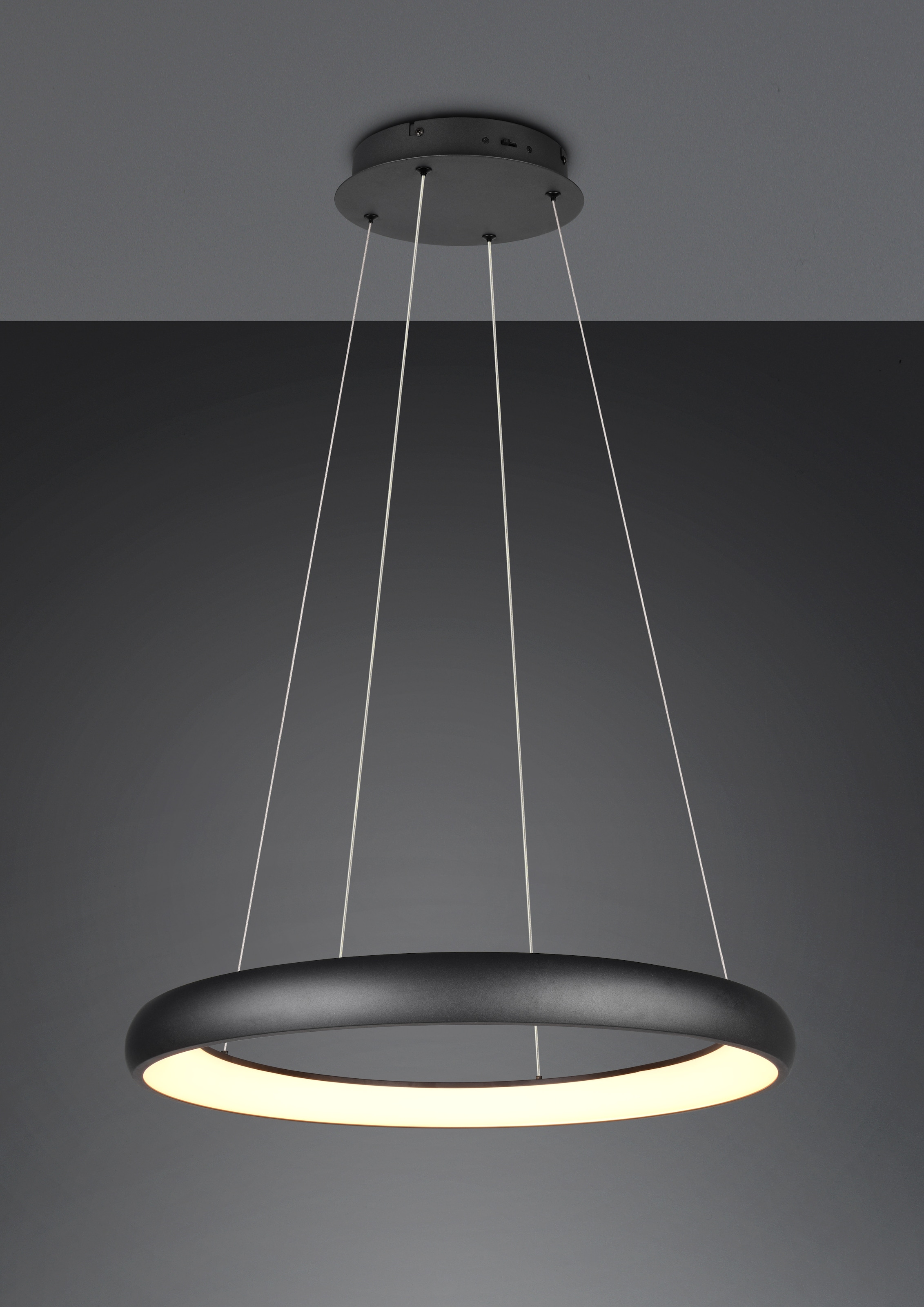 TRIO Leuchten LED Pendelleuchte »CARDONA, LED Ring Hängeleuchte, 6900 Lumen 59W, Lichtfarbe einstellbar« LED-Board 1 Stk. warmweiß - kaltweiß 2300/3000/4000K warmweiß bis kaltweiß, 3 Stufen dimmbar Höhe 150cm Ø75