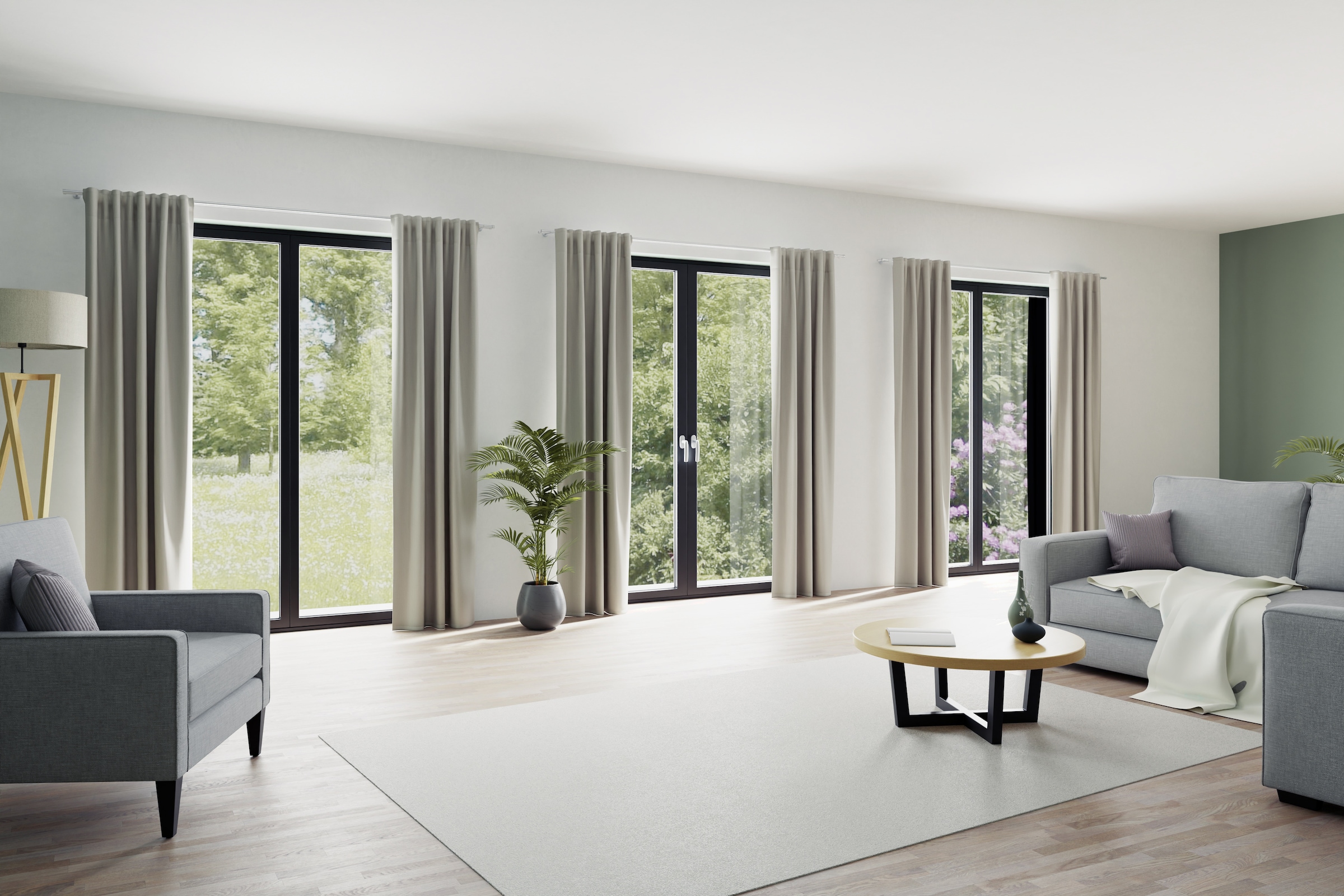 HOMING Vorhang »Galdin«, (1 St.), Verdunklungsvorhang, blickdicht, Thermo, Energiesparend