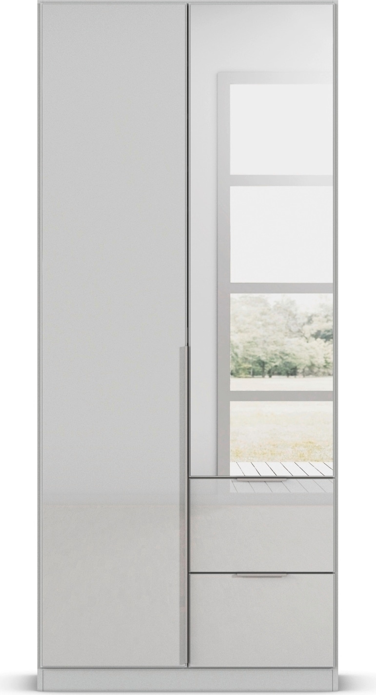 rauch Drehtürenschrank »Kleiderschrank Kleiderschränke Schrank Garderobe AGORDO mit Glasfront« in zwei Griff-Farben, Breiten 91-360 cm,  mit Außenschubkästen, in 7 Breiten und 2 Höhen MADE IN GERMANY