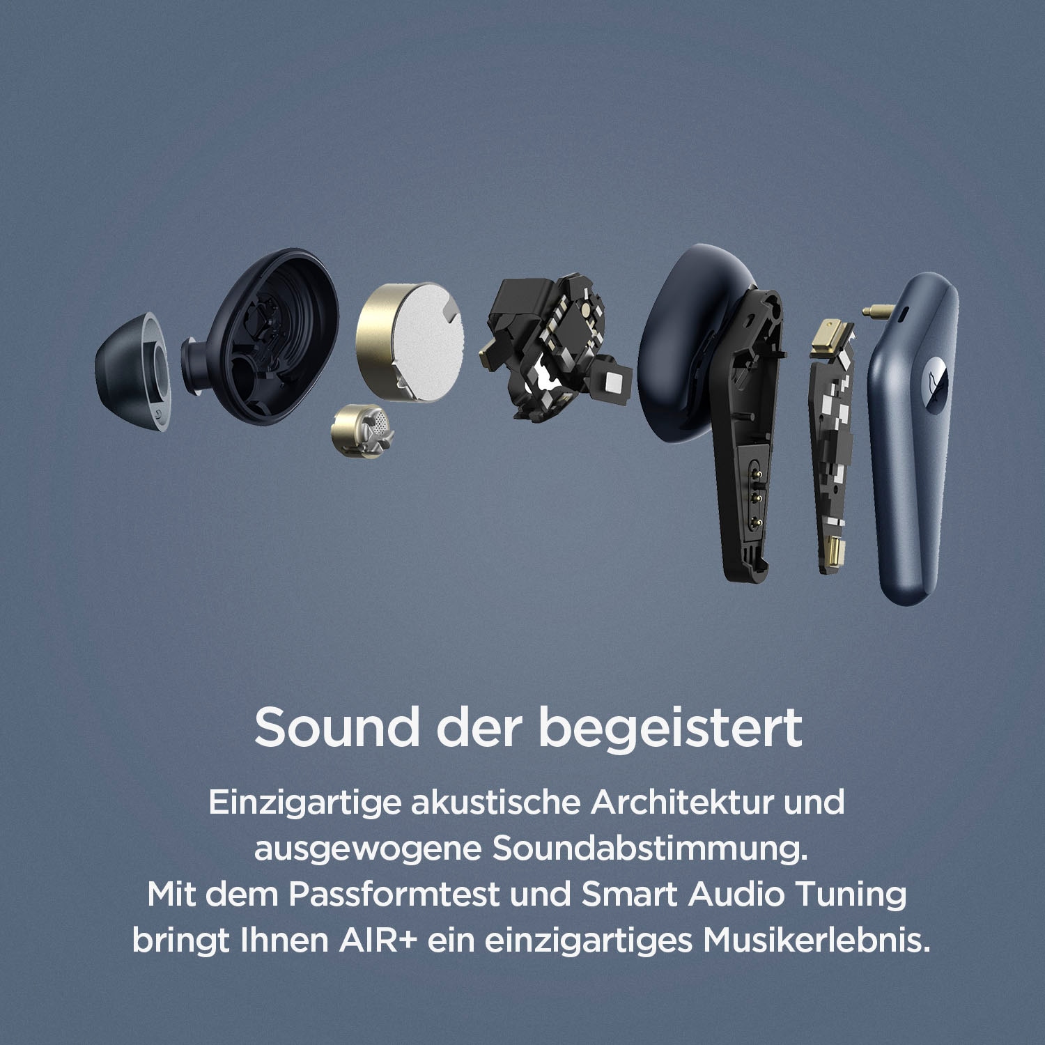Libratone wireless In-Ear-Kopfhörer »AIR+ (2nd XXL Garantie Wireless-Geräuschisolierung ➥ Gen)«, 3 SmartSound-Noise-Cancelling-True Jahre | Bluetooth, UNIVERSAL