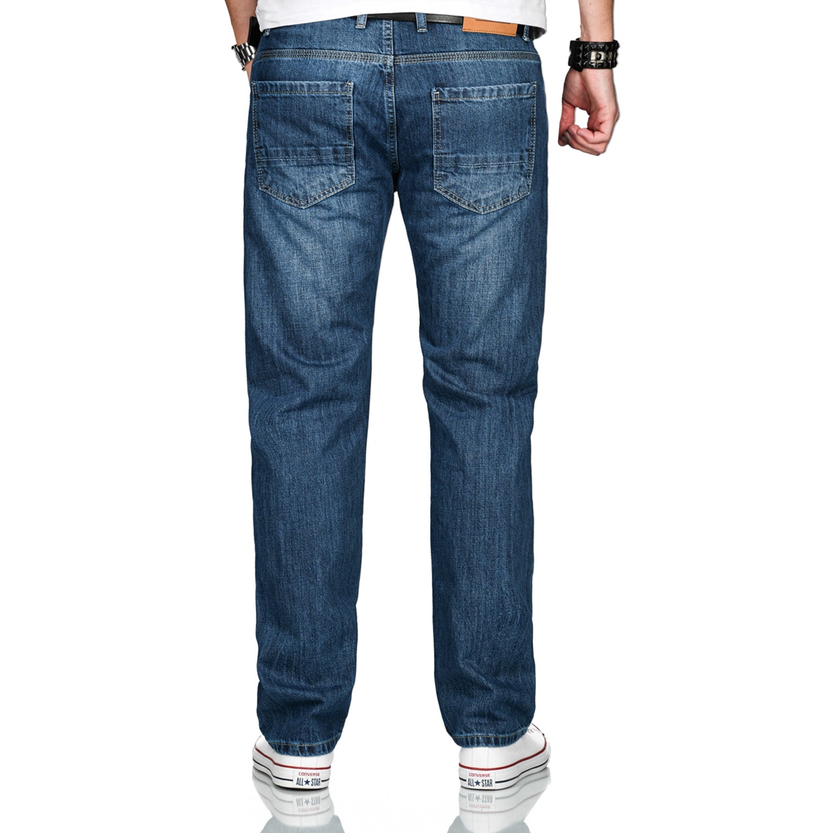 Alessandro Salvarini Comfort-fit-Jeans »A. Salvarini Marco Designer Herren Jeans Hose Basic Stretch Jeanshose Comfort Fit«