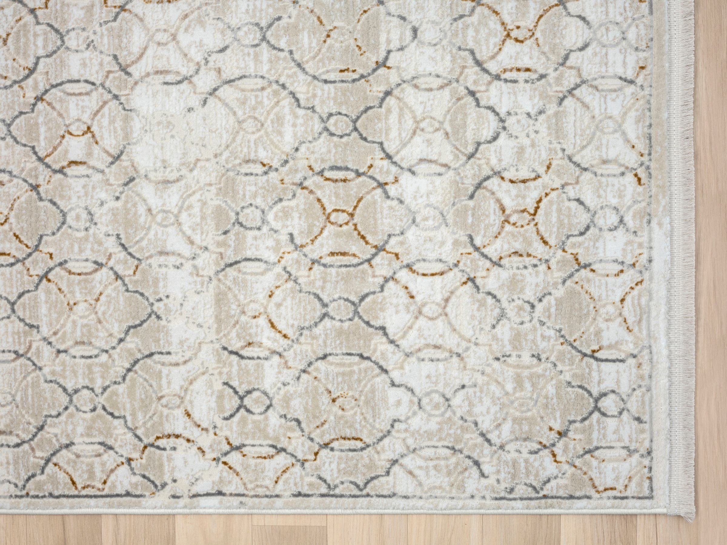 Myflair Möbel & Accessoires Teppich »My Floor, LAGERRÄUMUNG!« rechteckig 10 mm Höhe Kurzflor, Retro-Style, mit Fransen, besonders weich durch Microfaser