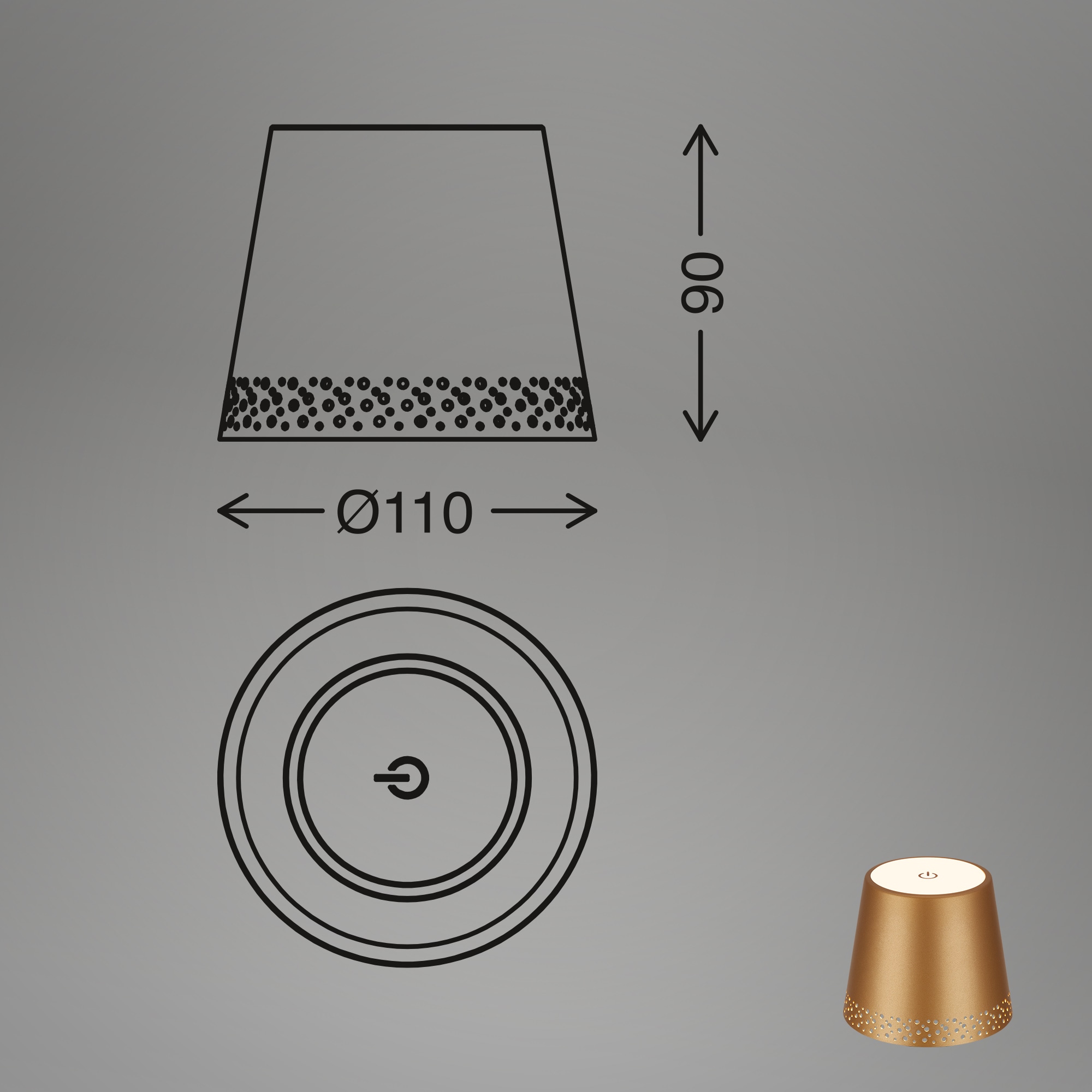 Briloner Leuchten Tischleuchte »Tischleuchte FLASKA«