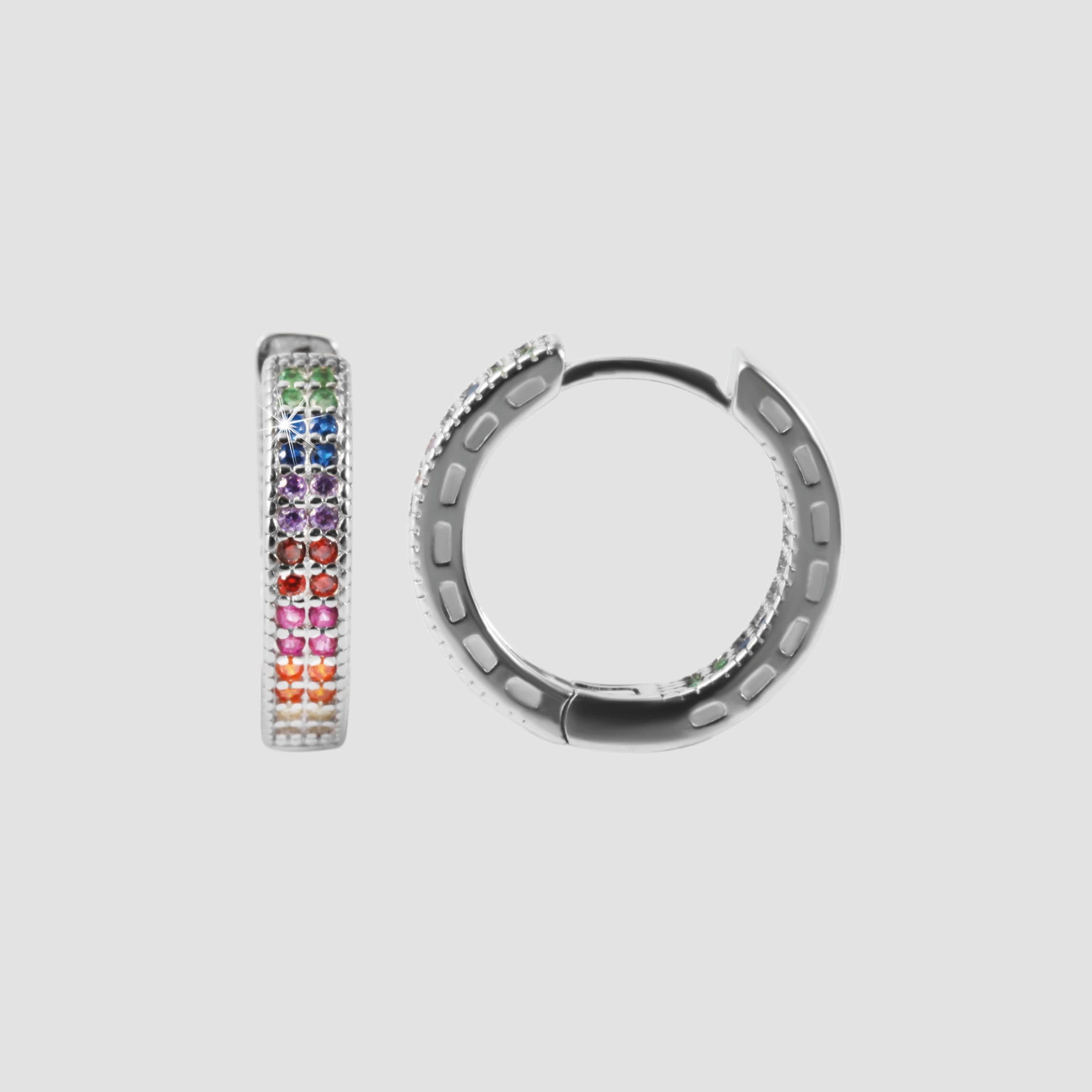 Adelia´s Paar Creolen »Damen Ohrringe ¿ Klappcreole aus 925 Silber mit Zirkonia«