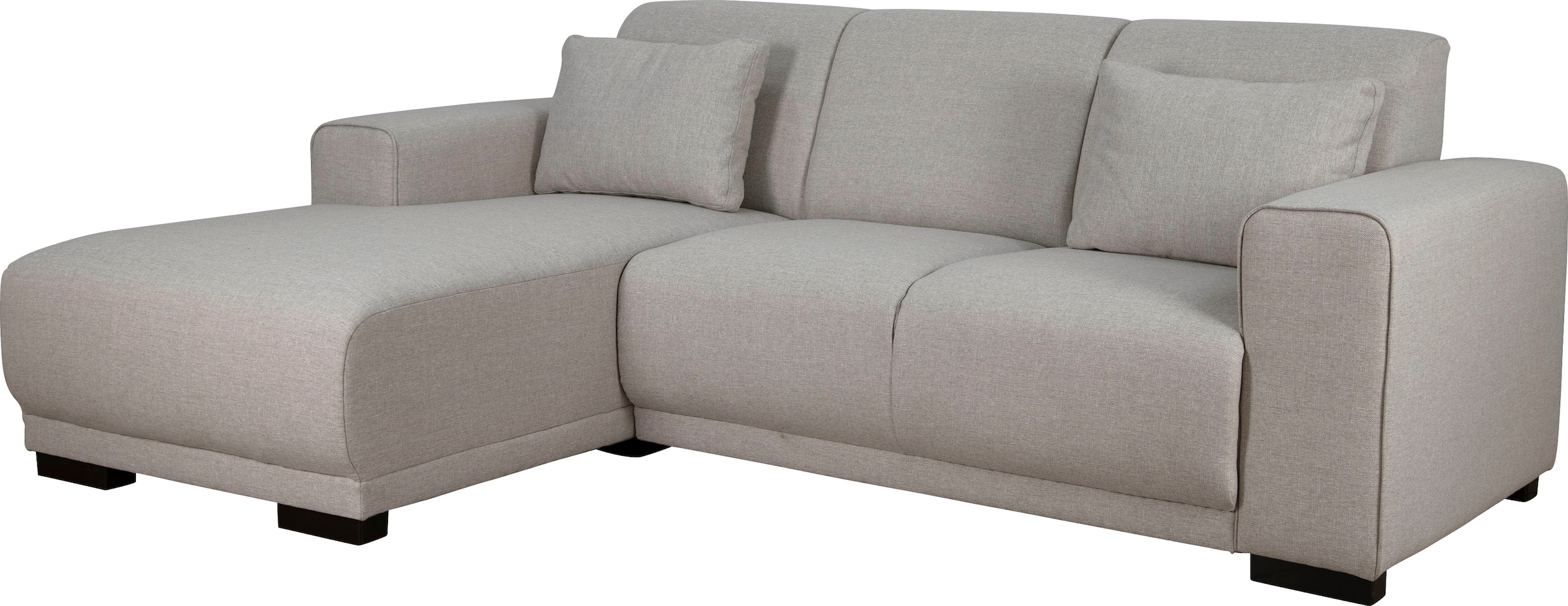 Home affaire Ecksofa »BORNHOLM L-Form mit Recamiere, Maße B/T/H: 234/162/85 cm«, Recamiere links oder rechts bestellbar, Wellenfederung, inkl. 2 Kissen