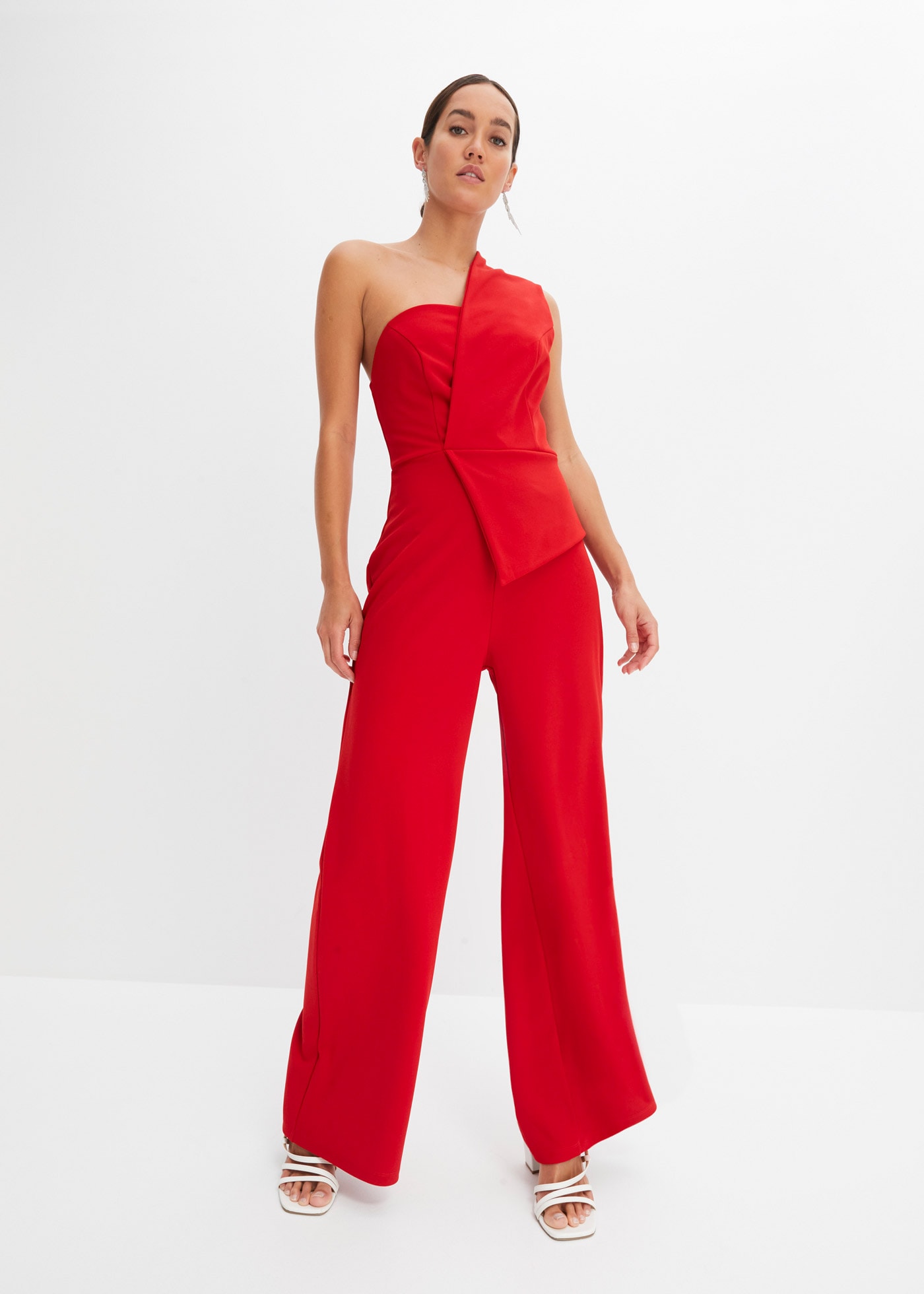 bonprix Overall für festliche Anlässe, One-Shoulder-Design, Slim fit, ärmellos
