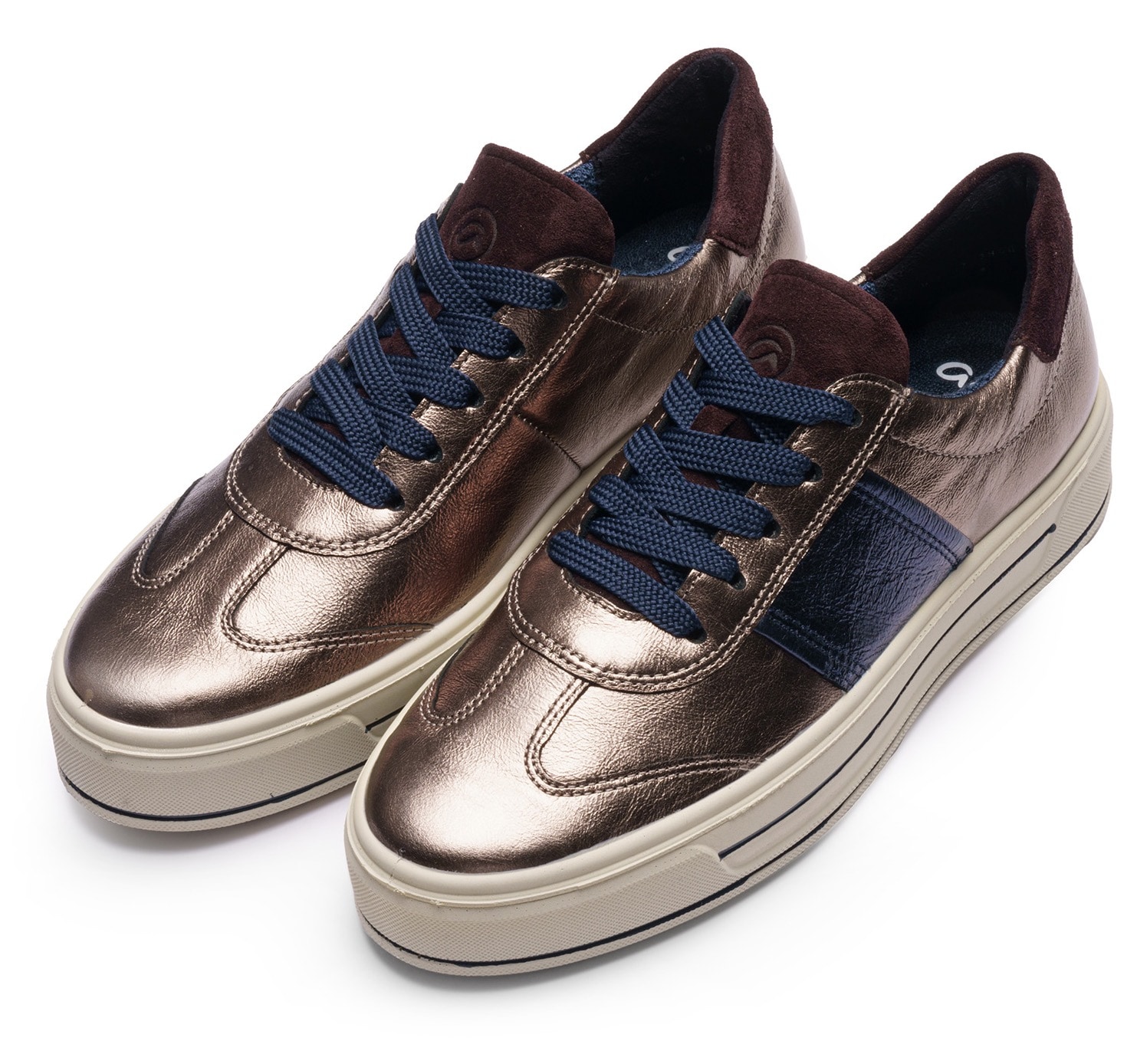 Ara Plateausneaker »CANBERRA«, Plateausneaker, Schnürschuh im Metallic Look, H-Weite