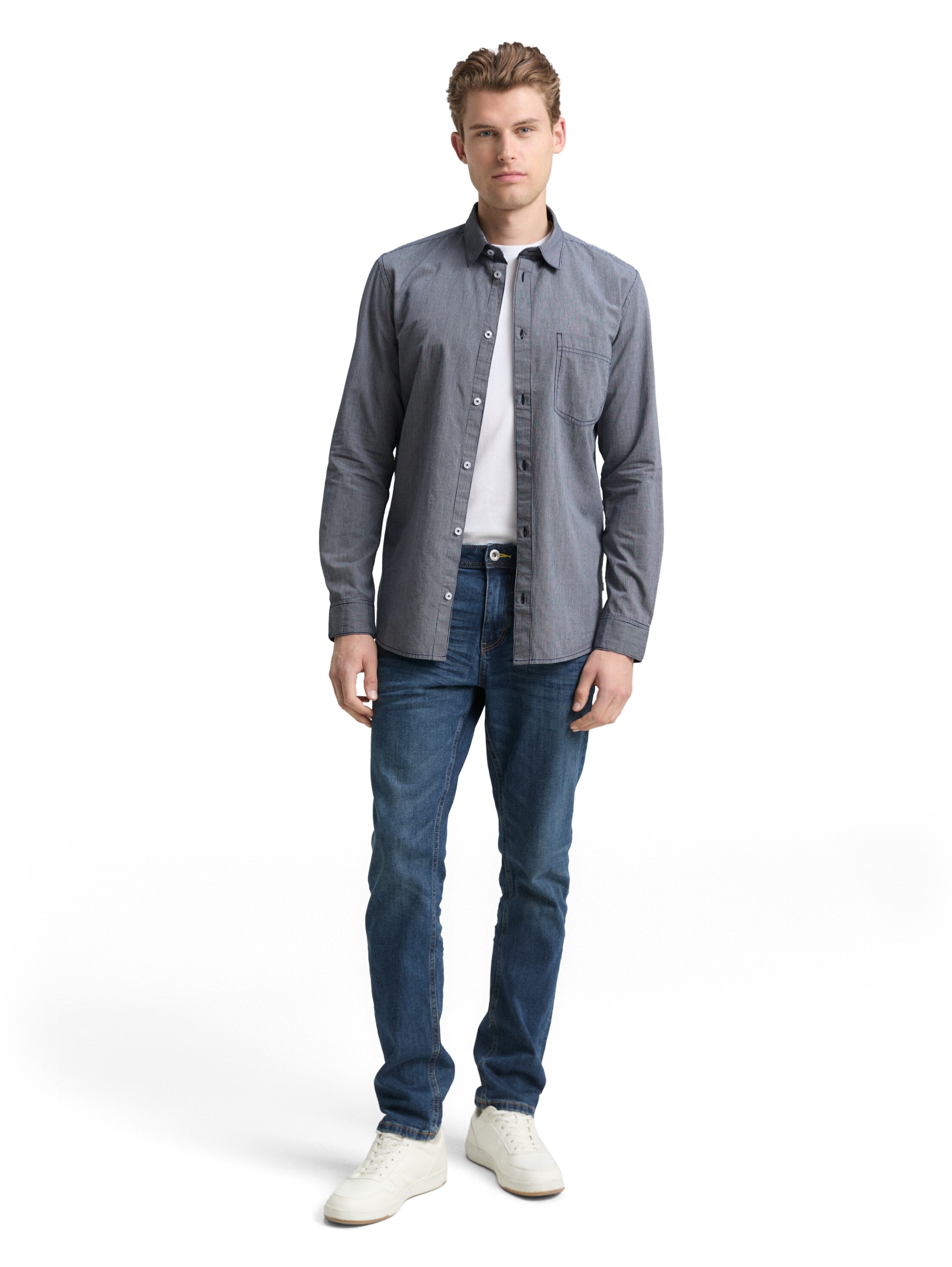 TOM TAILOR Langarmhemd, mit Brust Tasche