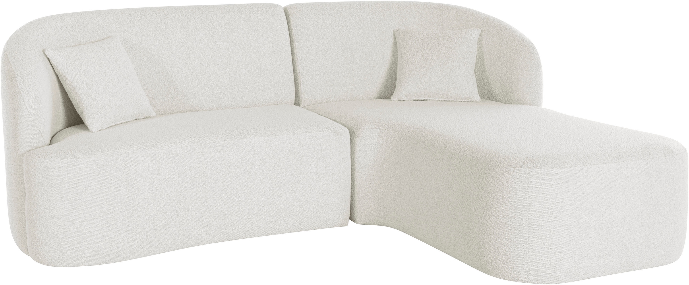 LeGer Home by Lena Gercke Ecksofa »Dilara L-Form«, gerundete Rückenlehne und Front, in 3 Bezugsqualitäten