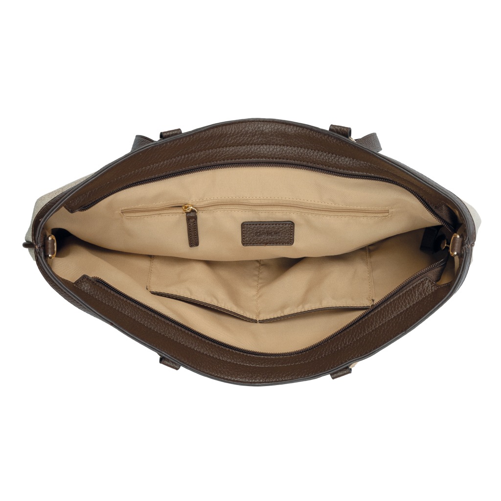 Gabor Shopper »Sibylla« Damen Umhängetasche mit glänzende Metalldetails & Gurtband