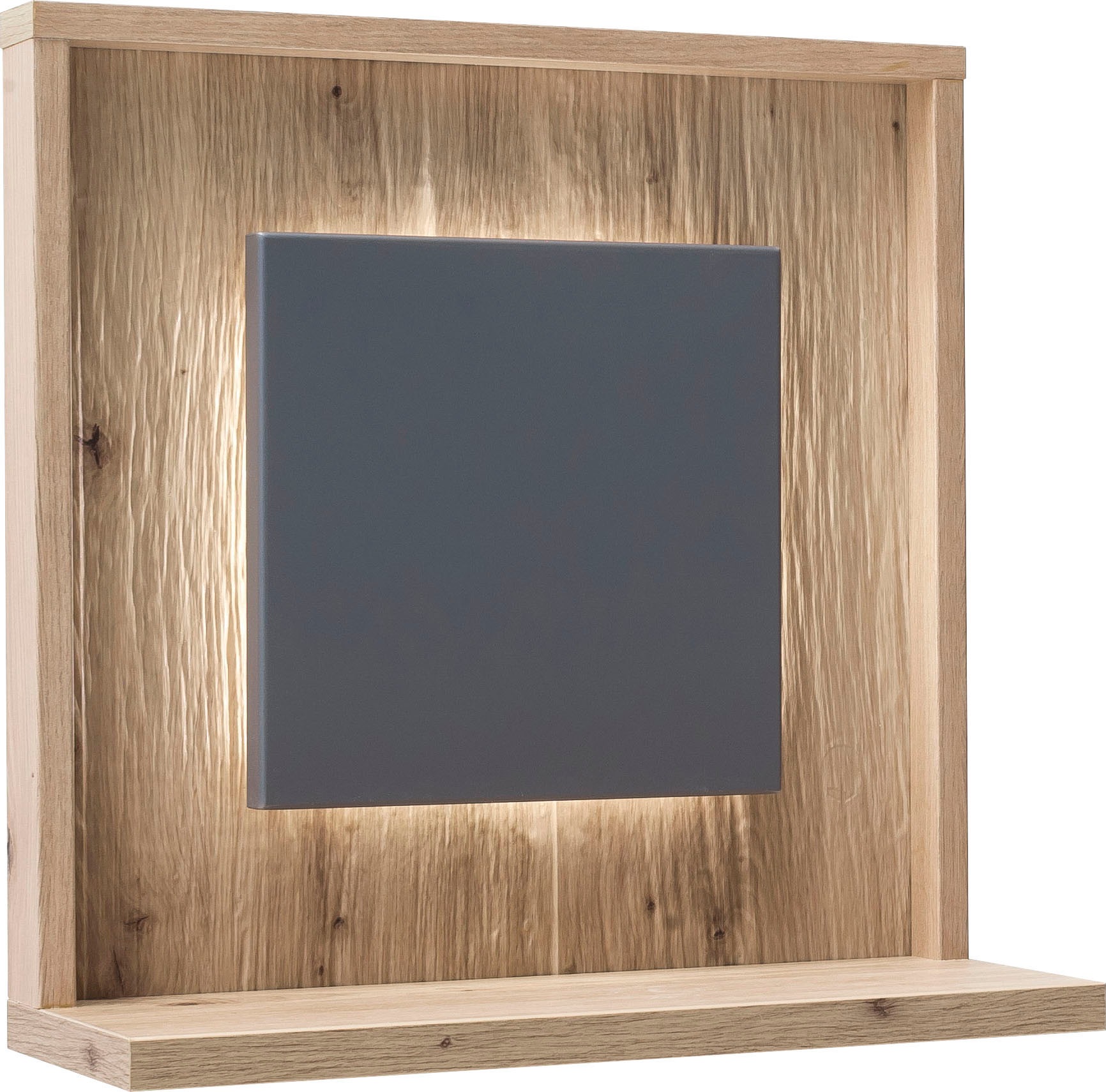 MCA furniture Wandboard »Lizzano«, (2 St.), in Balkeneiche Nachbildung, 3-D Rückwand mit Struktur