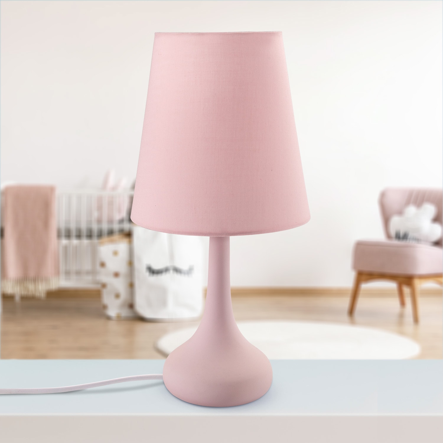Paco Home Tischleuchte »HELA«, 1 flammig, Leuchtmittel E14 | ohne Leuchtmittel, LED E14 Lampe, Tischleuchte Für Kinderzimmer u. Wohnzimmer Modern