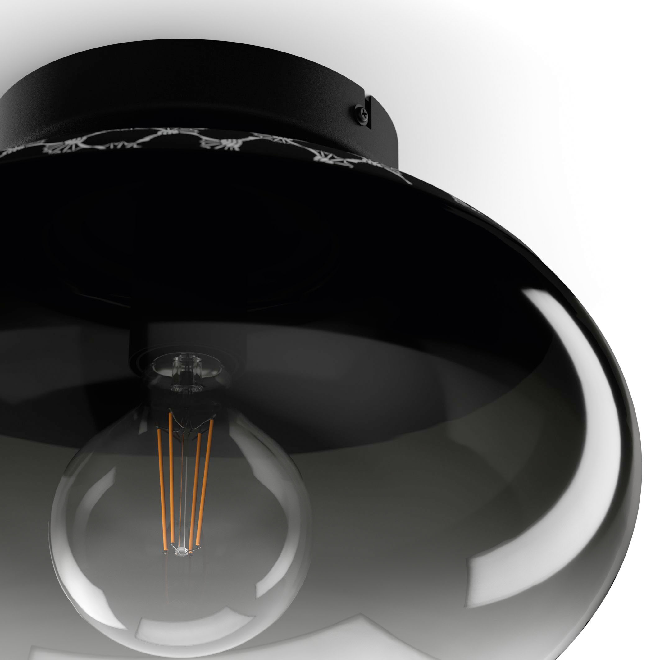 Joop! Deckenleuchte »CURVES LIGHTS«, mit kaufen online feinem mit mit XXL 3 Rauchglas-Optik zu | Garantie Farbverlauf Jahren Extra-White-Glaskugel