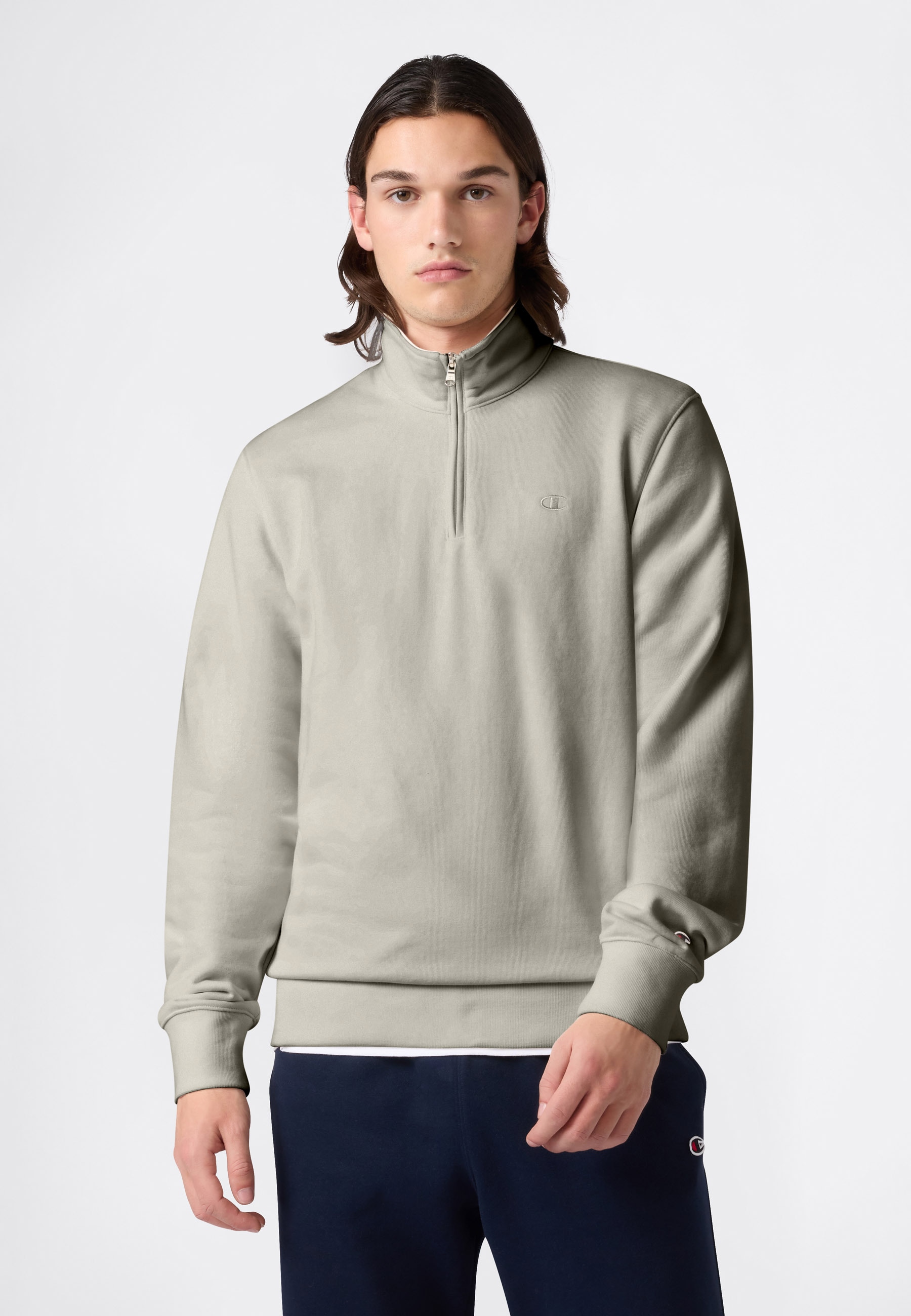 Champion Sweatshirt »ICONS TONAL Half Zip Sweatshirt«, mit halbem Reißverschluss, aus Baumwolle und Polyester, normale Länge
