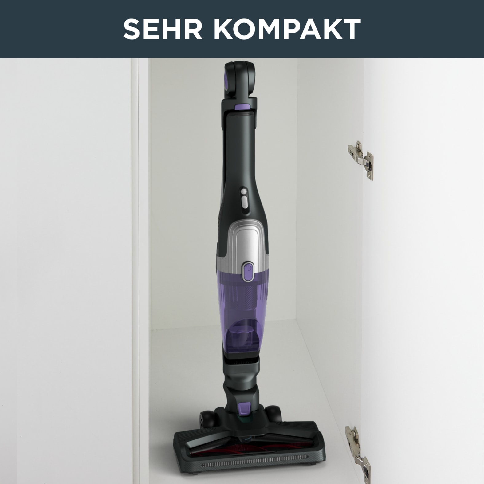 Rowenta Akku-Hand-und Stielstaubsauger »Xtrem Compact, leicht, sehr kompakt, Flex-Gelenk, lange Akku-Laufzeit«, leistungsstark, Bodenladestation, Multifunktionsreinigung, RH1238