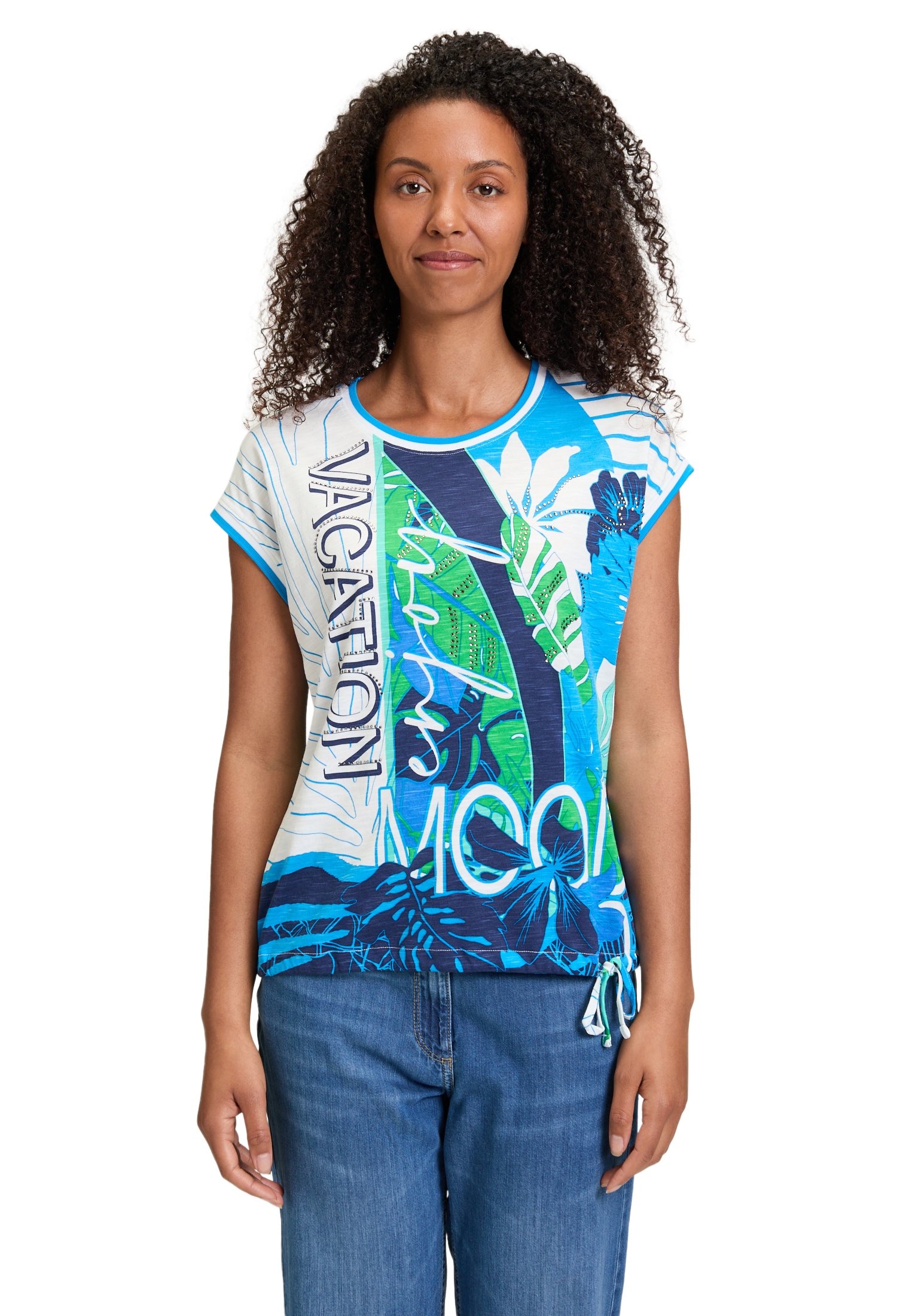 Betty Barclay Kurzarmshirt »Printshirt mit Tunnelzug«
