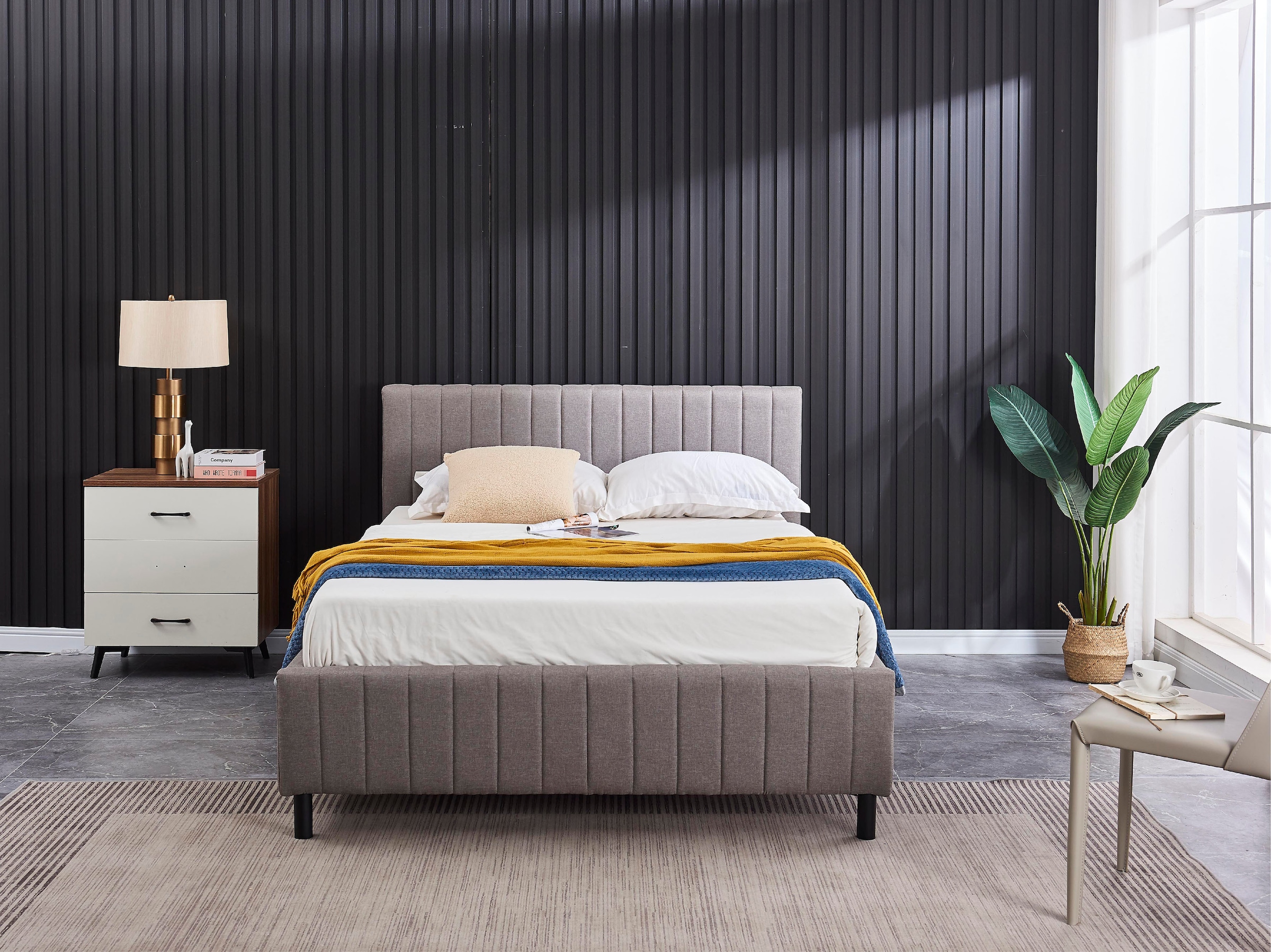 ATLANTIC home collection Polsterbett »Vanda«, mit Lattenrost und Bettkasten