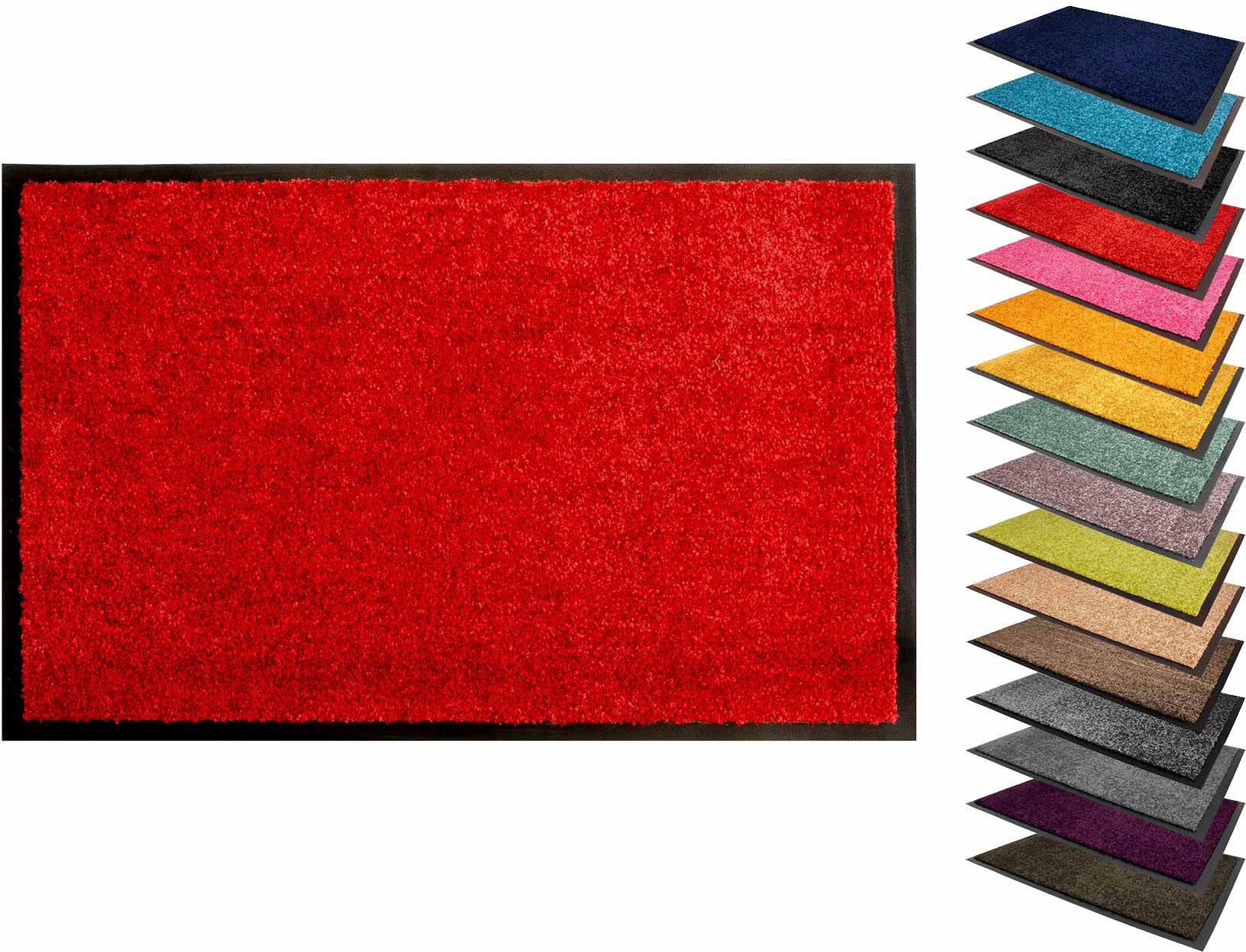 Primaflor-Ideen in Textil Fußmatte »Schmutzfangmatte CLEAN PRO, Made in Belgium«, rechteckig, 8 mm Höhe, Uni-Farben, UV-beständig, strapazierfähig, waschbar