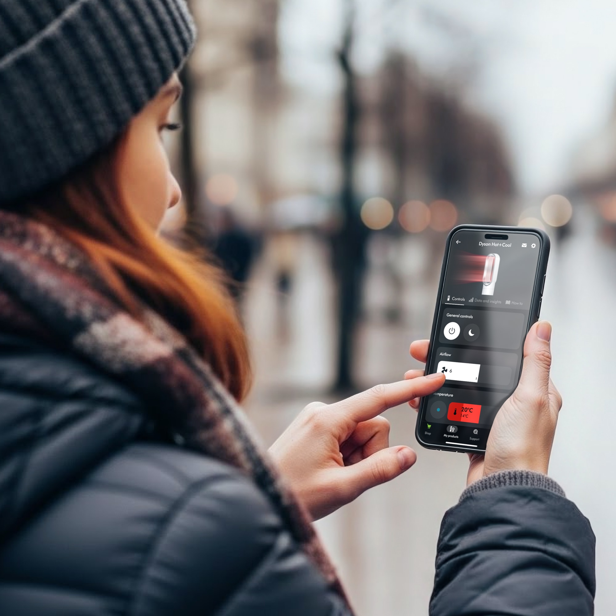 DYSON Standventilator »AM15 Hot&Cool HF1,  2 in 1 Ventilator & Heizlüfter für jede Jahreszeit« Air Multiplier, Sleep-Timer, 10 Einstellungen, App-Anbindung