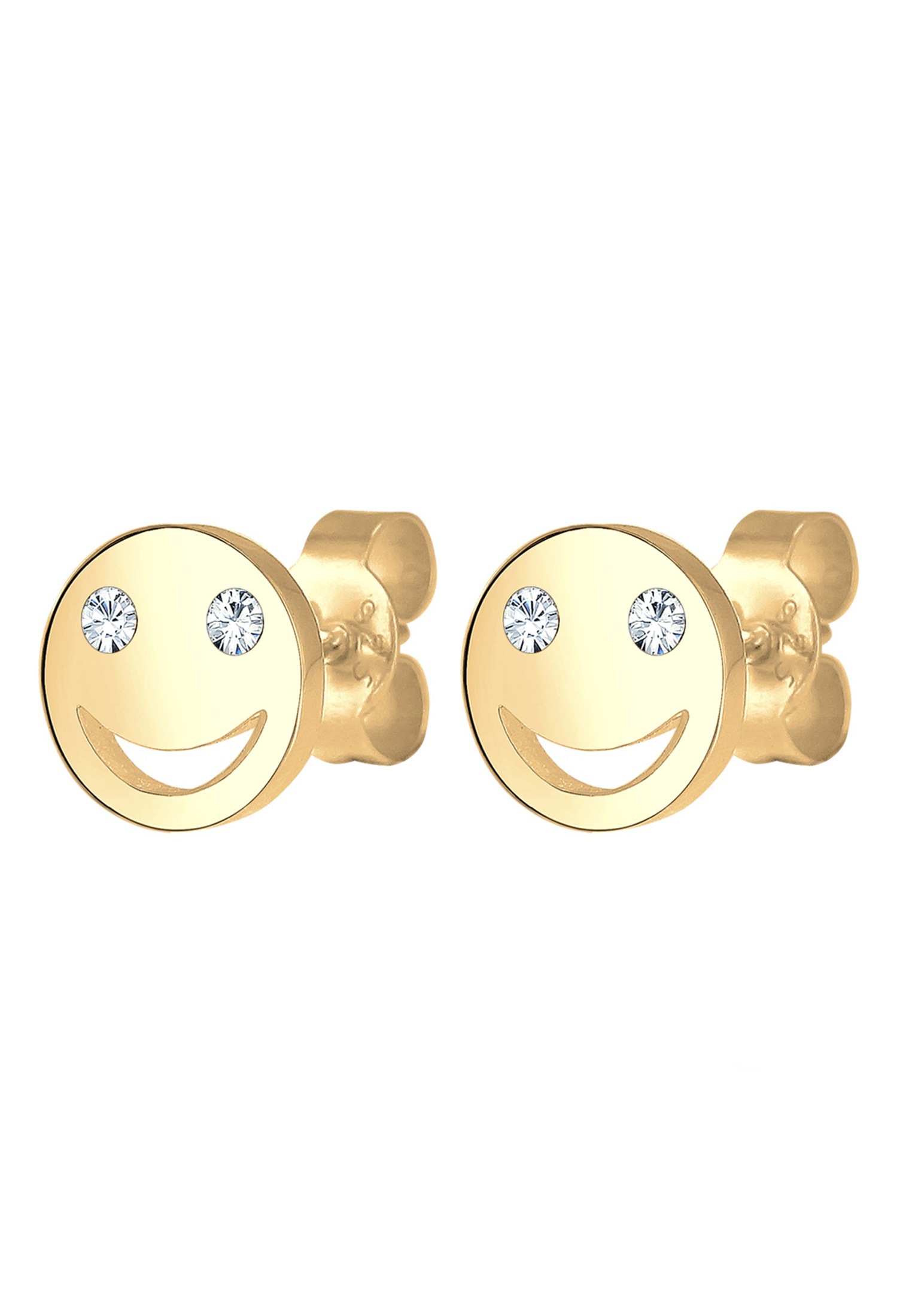Elli Paar Ohrstecker »Ohrringe mit Smiling Face 925 Silber, mit Kristallen von Swarovski®«