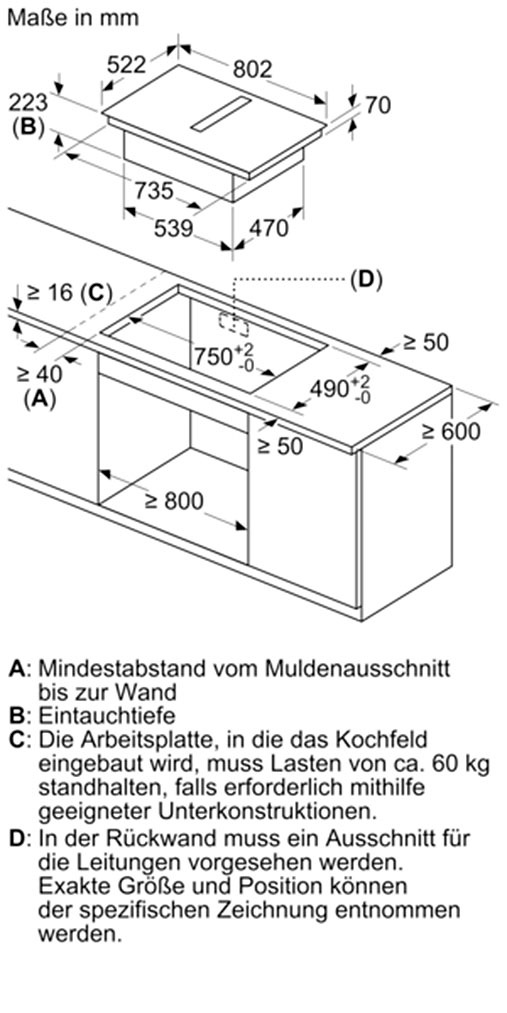 SIEMENS Kochfeld mit Dunstabzug »ED811HQ26E«, mit Flachkanal