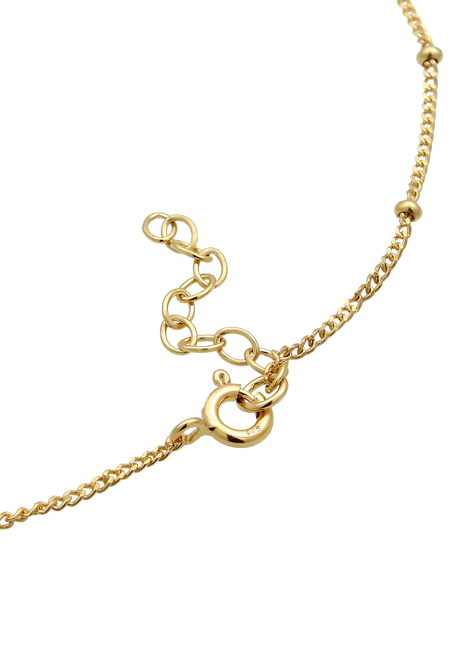 Elli Fußkette »Fußschmuck Herzchen Kugelkette Verspielt Sommer 925 Silber«