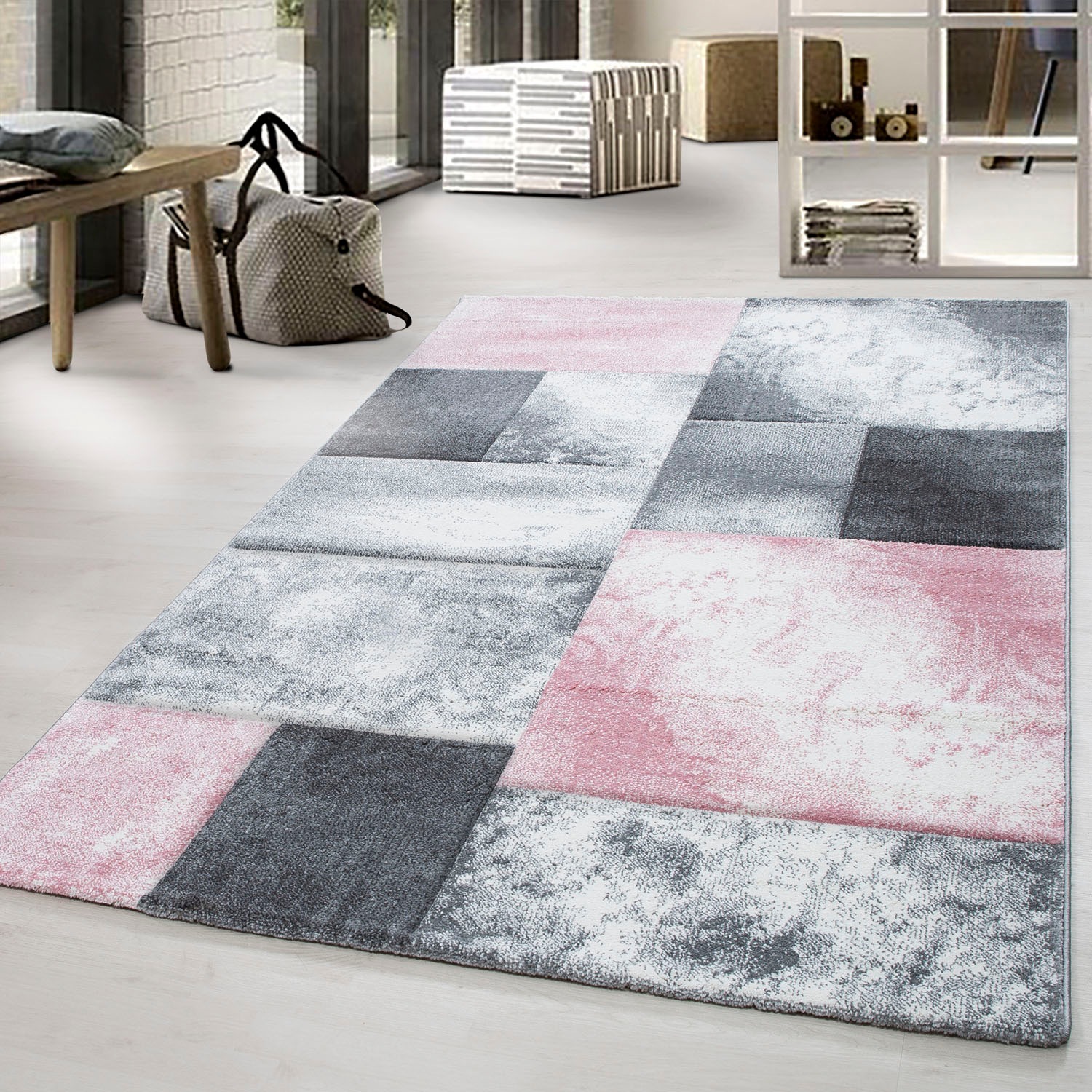 Ayyildiz Teppiche Teppich »Hawaii 1710«, rechteckig, 13 mm Höhe, Läufer, handgearbeiteter Konturenschnitt, Kurzflor, Wohnzimmer