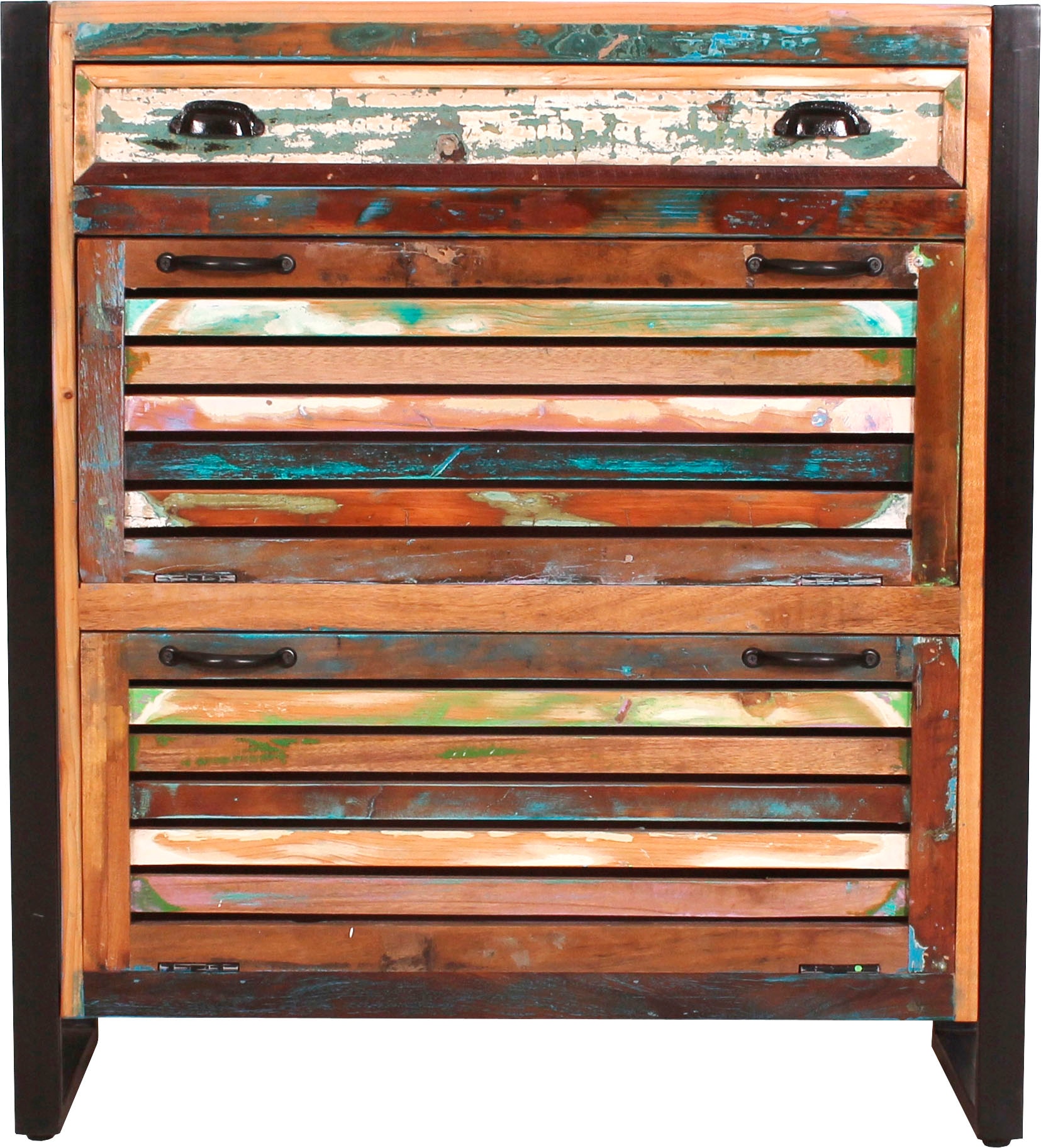 SIT Garderoben-Set »Fiume«, (7 St.), im Vintage Stil, rcyceltes Altholz in Lamellen Optik