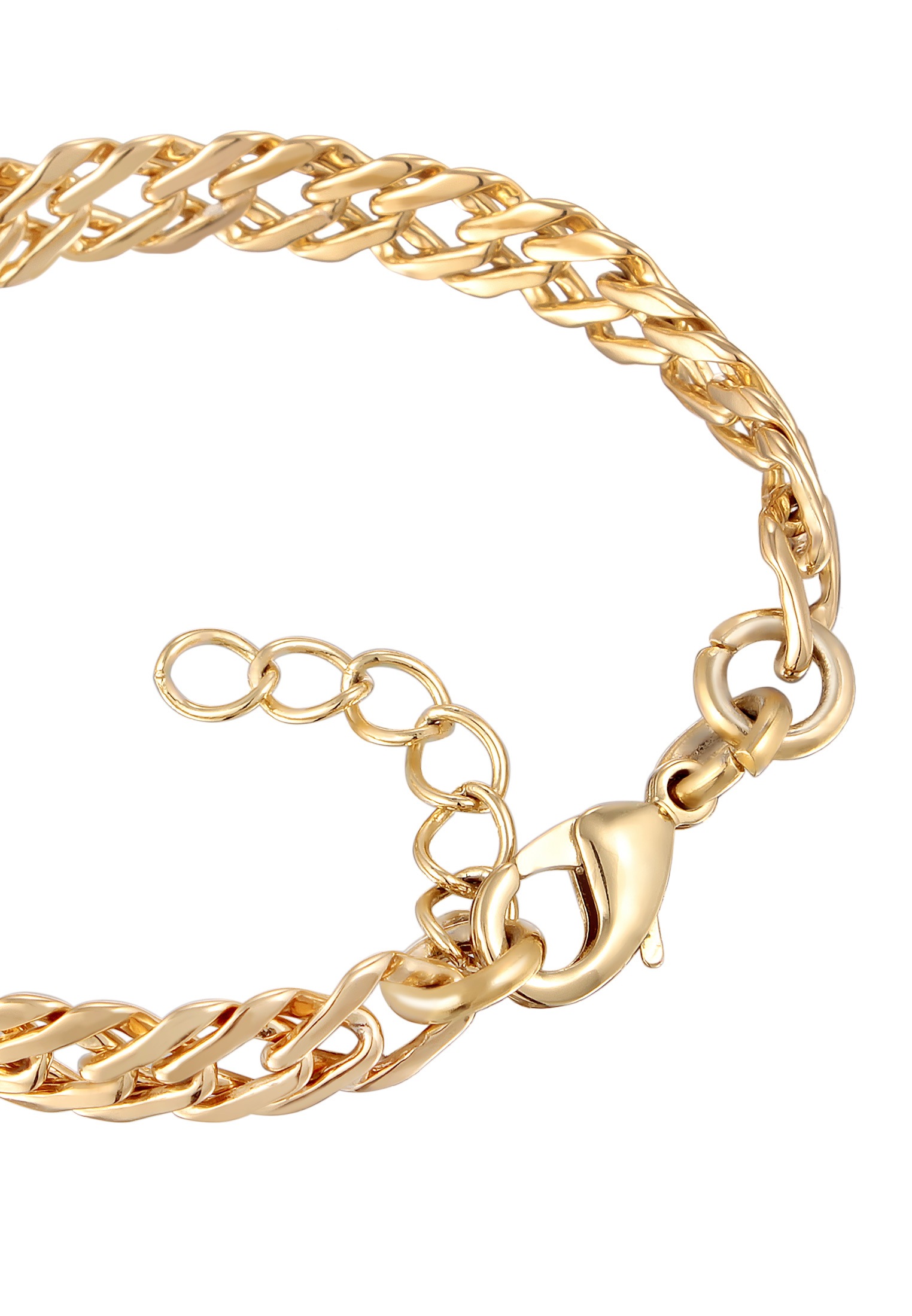 Elli Armkette »Armband Panzerkette Gliederarmband goldfarben für Damen«