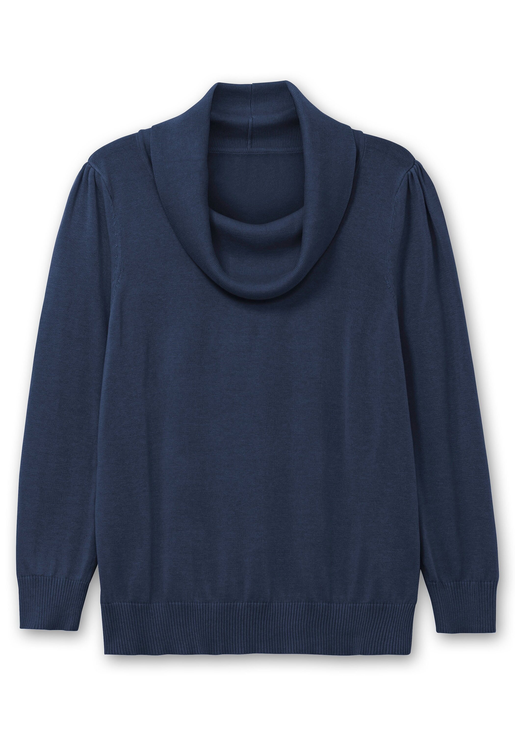 Sheego Strickpullover »Pullover mit weitem Wasserfall-Rollkragen«