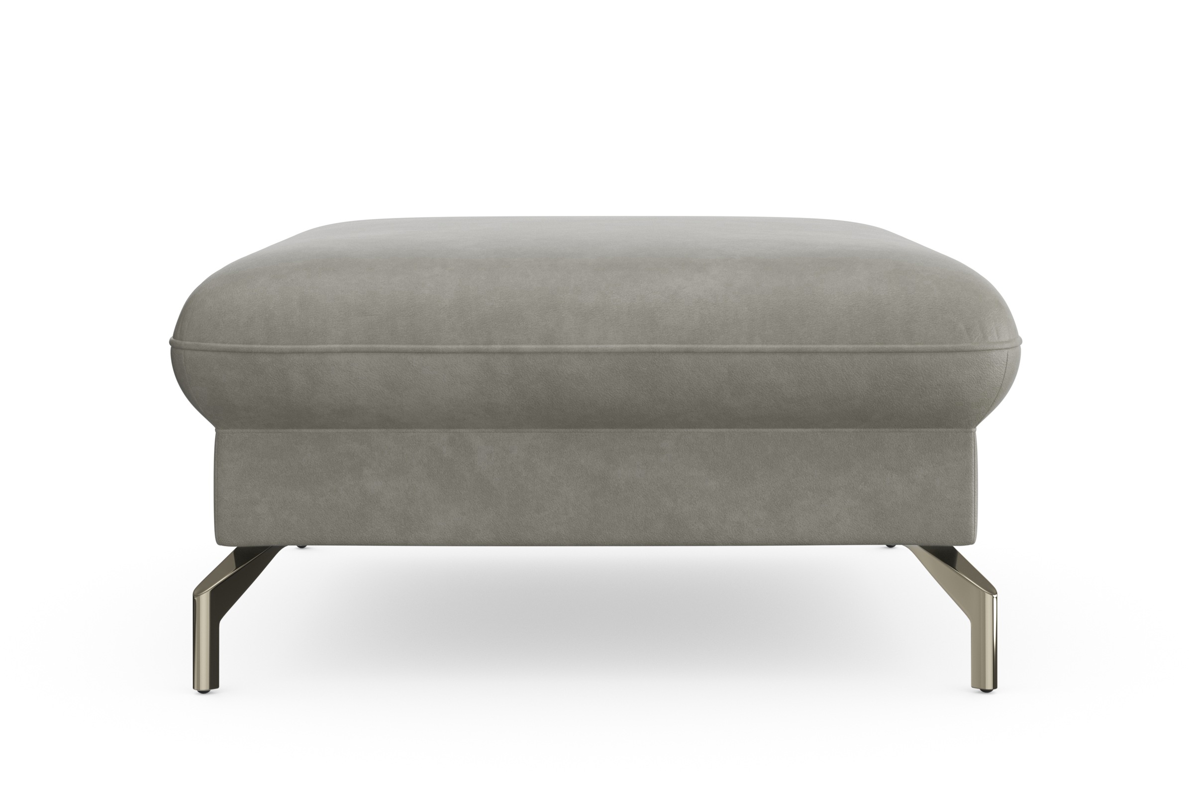 sit&more Hocker »Fashion«, inklusive Federkern, mit satinierten Nickelfüßen