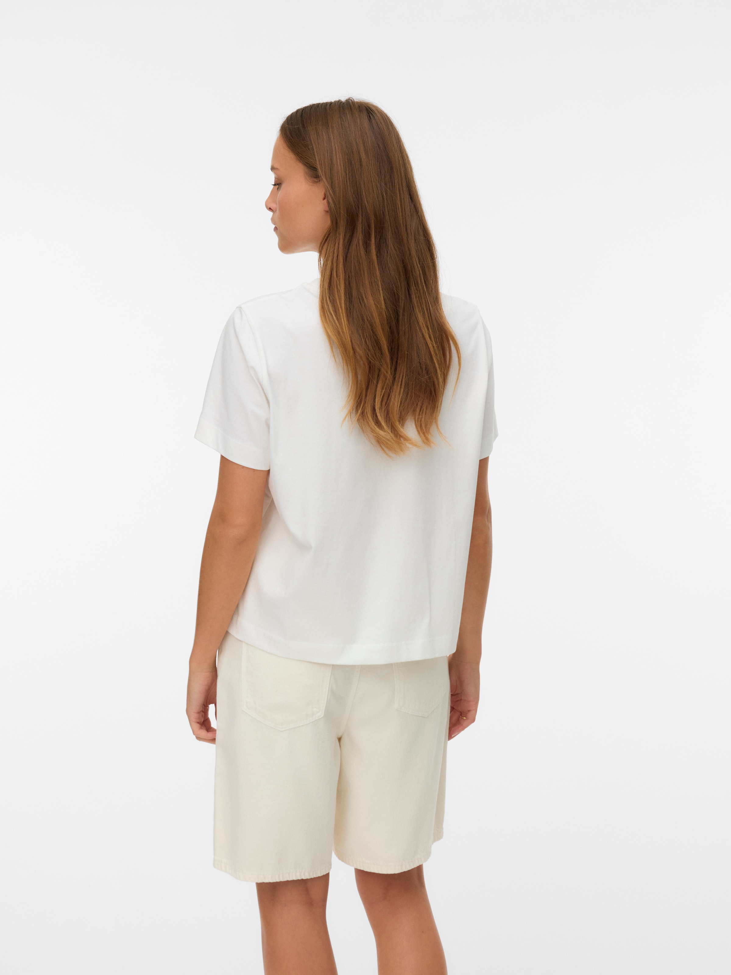 Vero Moda T-Shirt »VMSOLA METTE SS TOP BOX JRS« Baumwolle