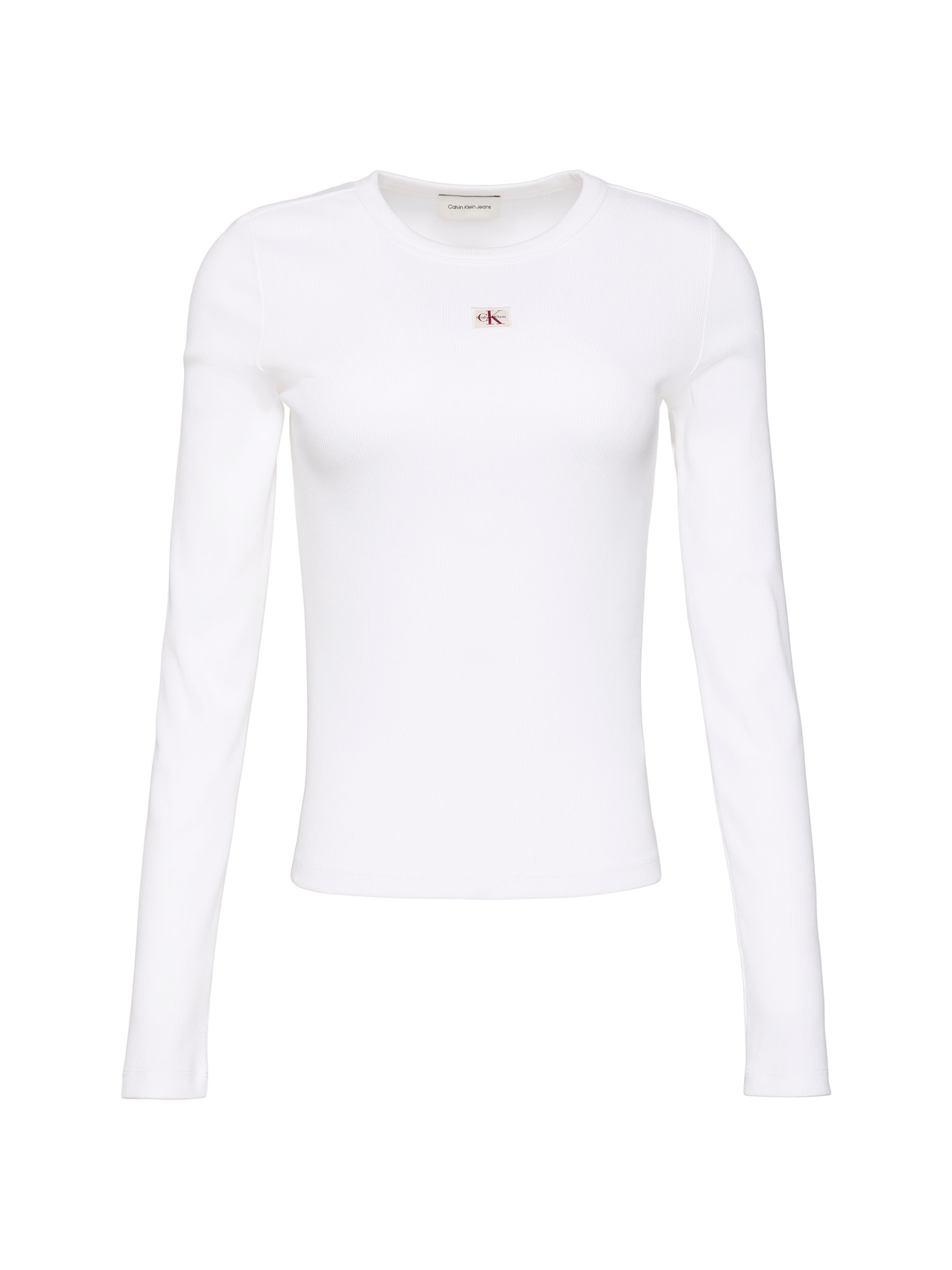 Calvin Klein Jeans Shirttop Figurbetonte Passform mit Rundhalsausschnitt