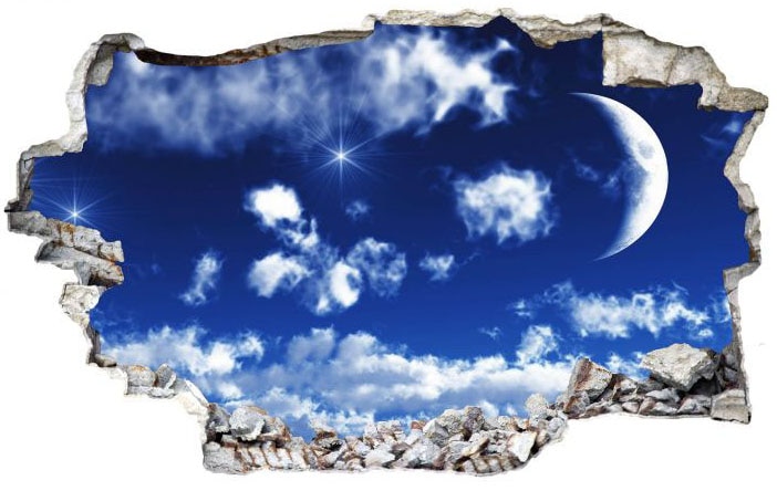 Wall-Art Wandtattoo »Wolken Sticker 3D Mond Himmel«, (1 St.) kaufen