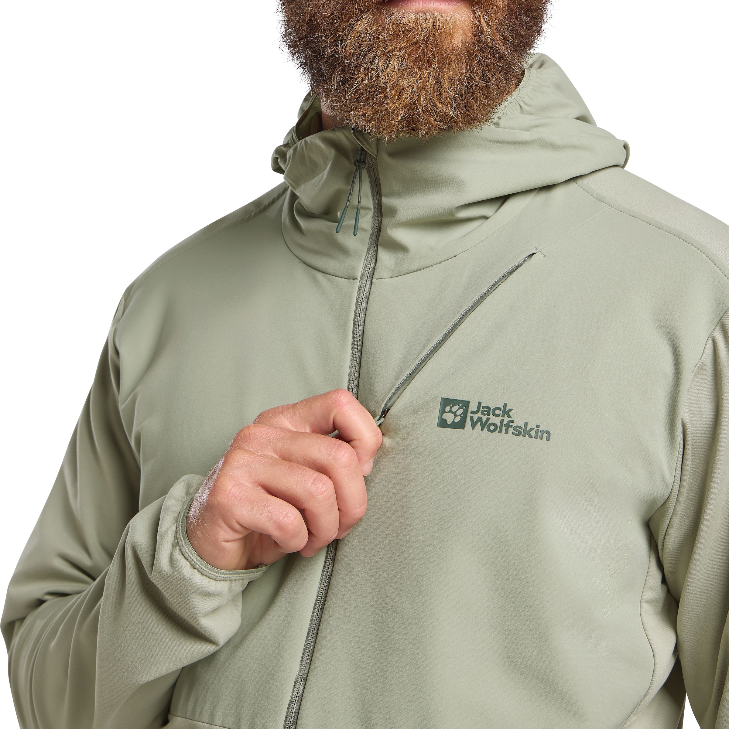 Jack Wolfskin Kapuzenfleecejacke »PRELIGHT TRAIL HOODY M« mit Kapuze